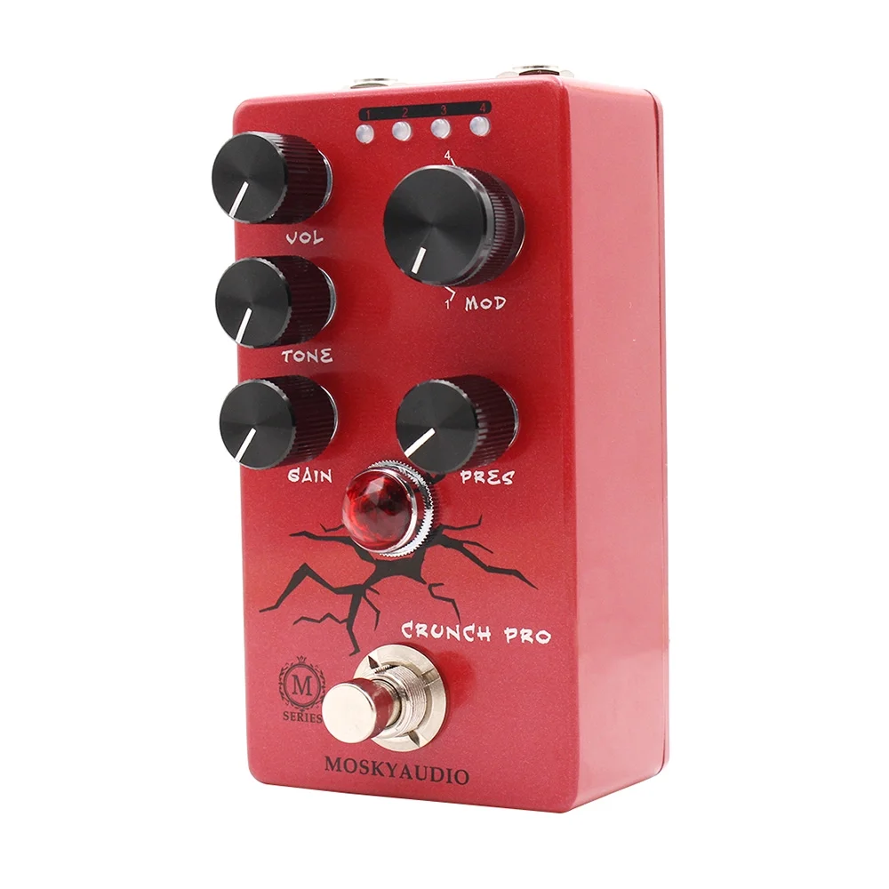 Effect maker, 9v 6.35mm 9v 6.35mm Input/output Rusuo Pedal Pedal Metal Shell Huiop Siuke Distort