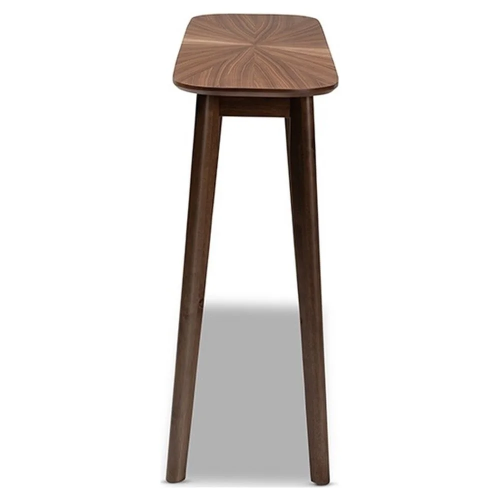 Baxton Studio Wendy Mid-Century Modern Walnut Finished Wood Console Table