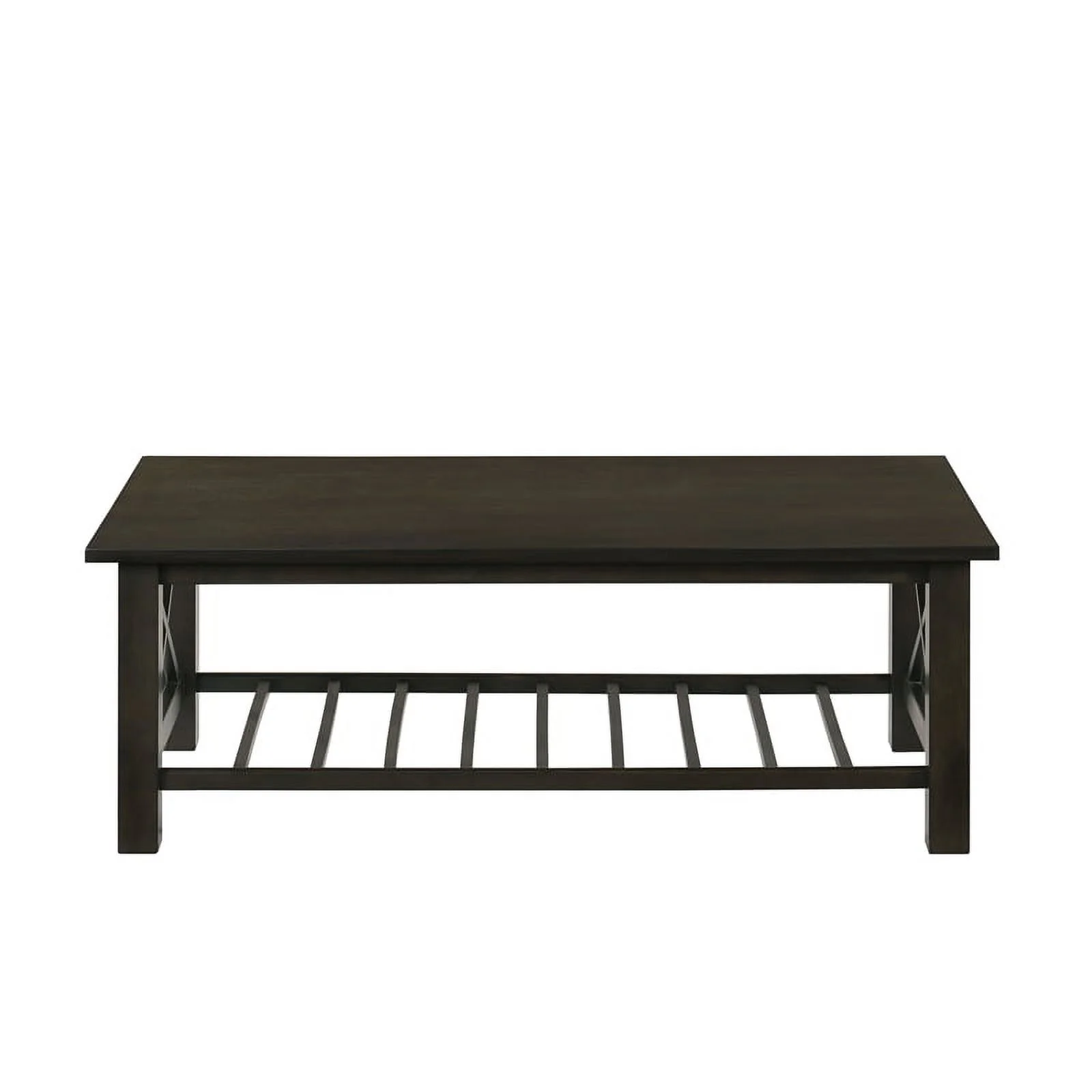 New Classic Furniture Vesta 1-Shelf Rectangle Wood Coffee Table in Espresso