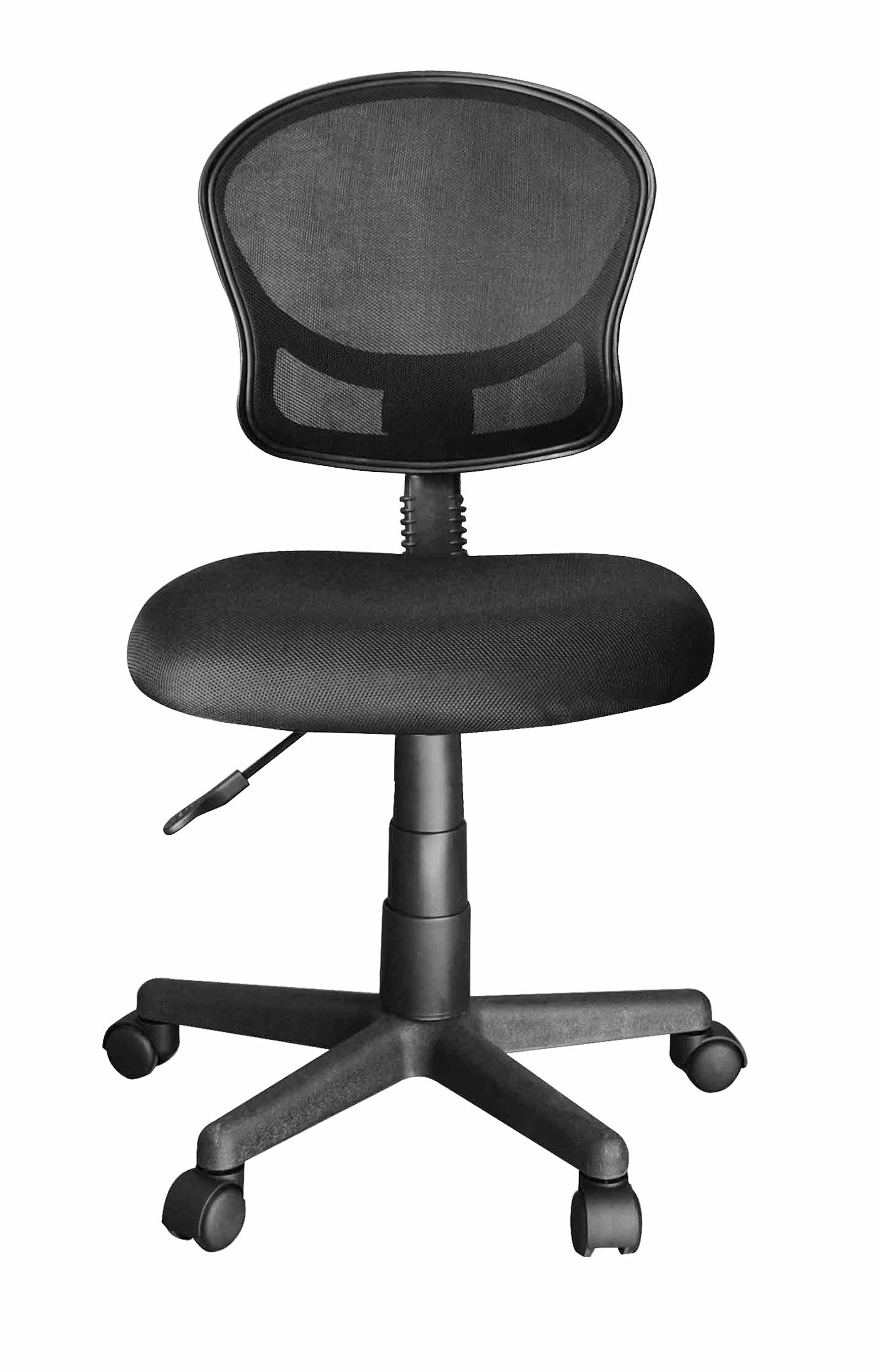 Urban Shop Rolling Mesh Task Office Chair, Black, Adjustable Height, Mid Back