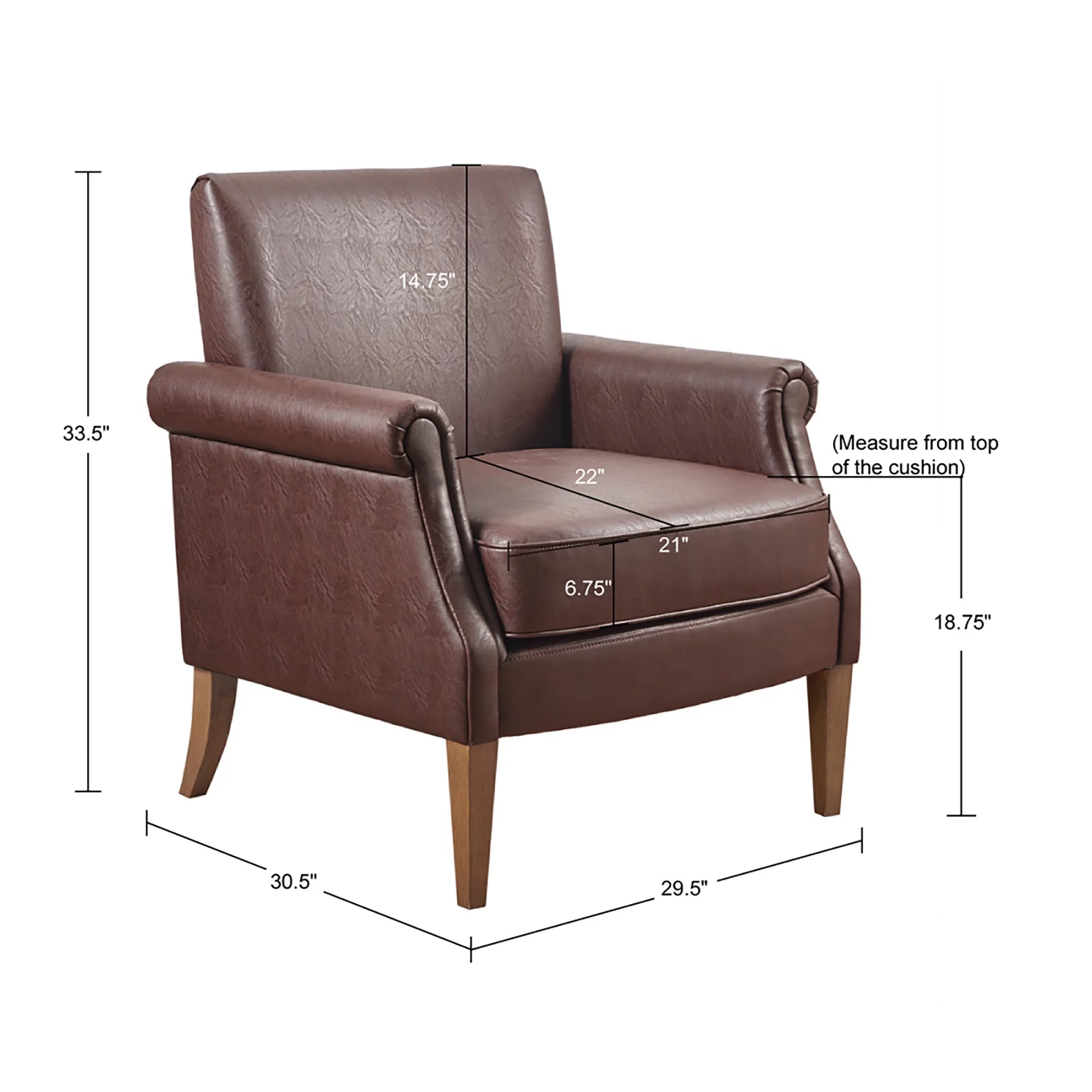 CoSoTower Faux Leather Accent Arm Chair