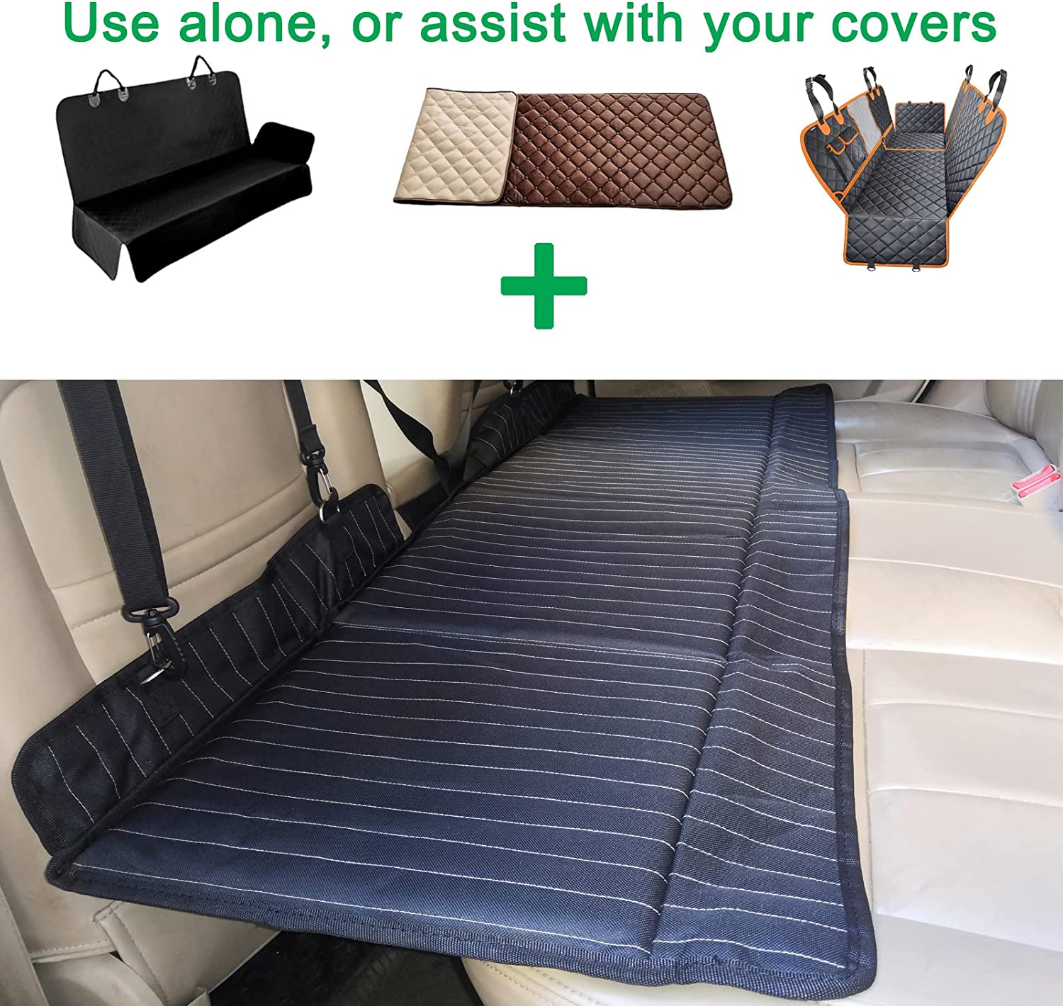 Non-Inflatable Car Mattress, Car Back Seat Extender, Portable SUV Mattress, Folding Car Bed Mattress, Car Camping Mattress Back Seat, Car Travel Camping Mattress for Sleeping