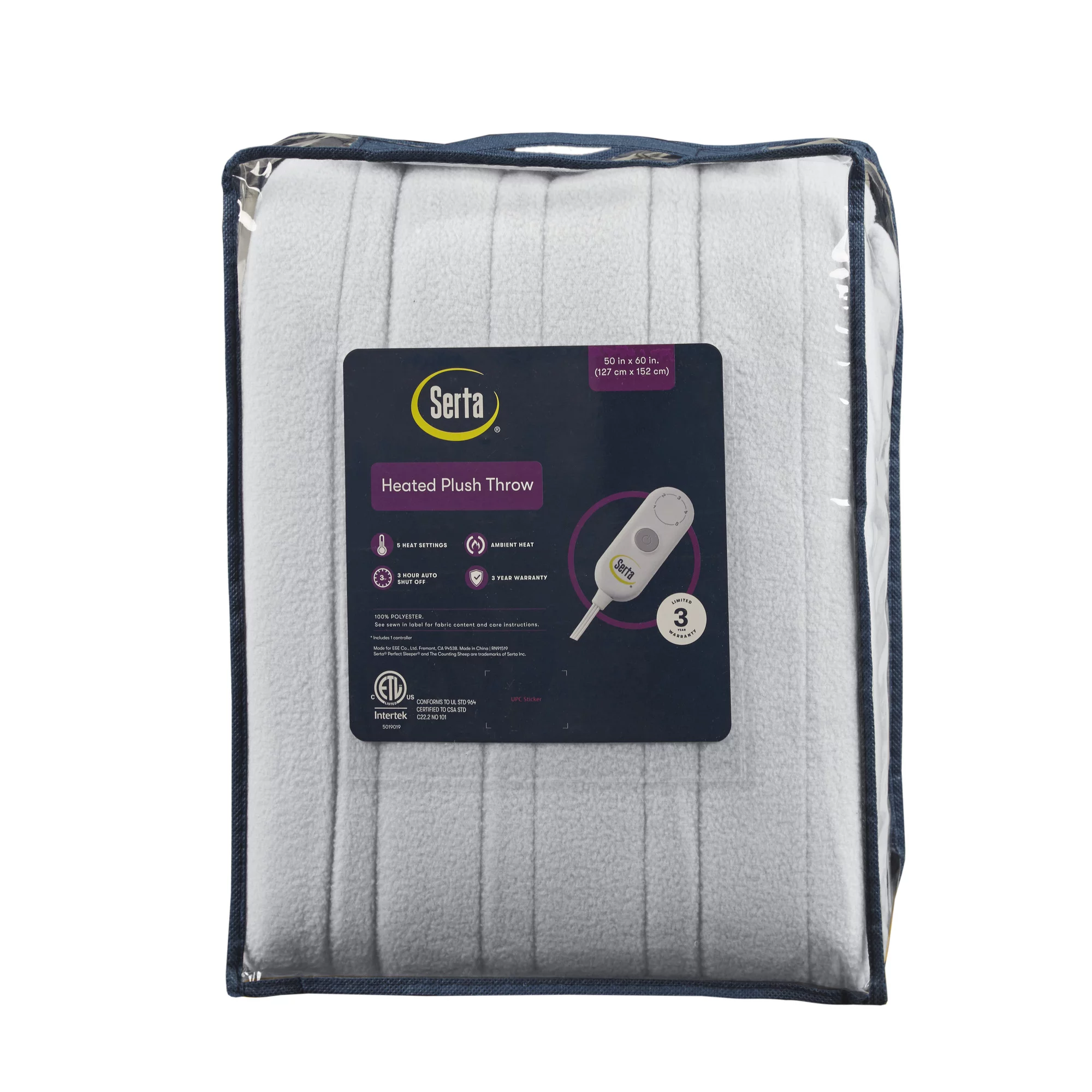Serta Fleece to Sherpa Heated Throw, 50x60