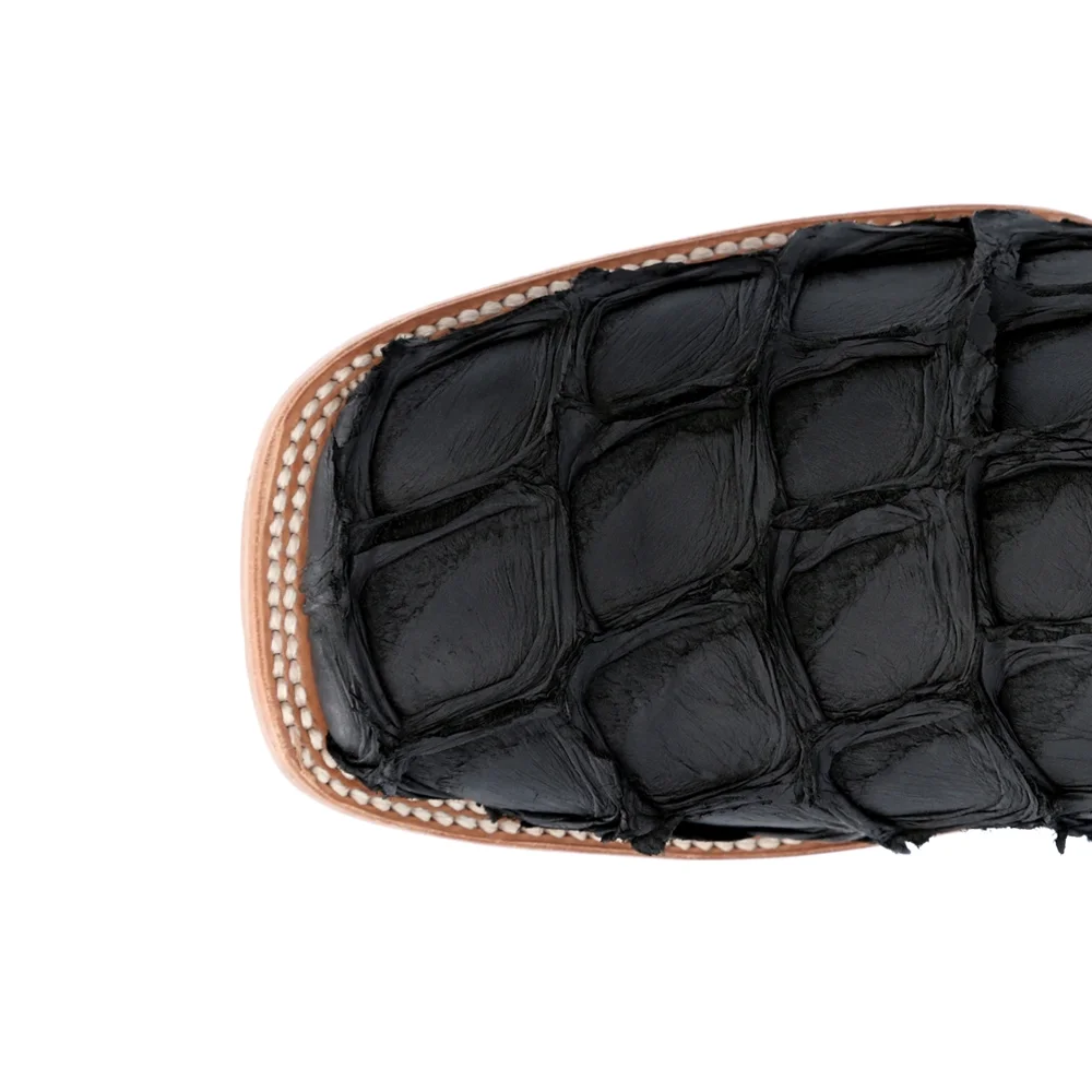 Durango  Mens Premium Exotics Pirarucu Square Toe Cowboy  Casual Boots   Mid Calf