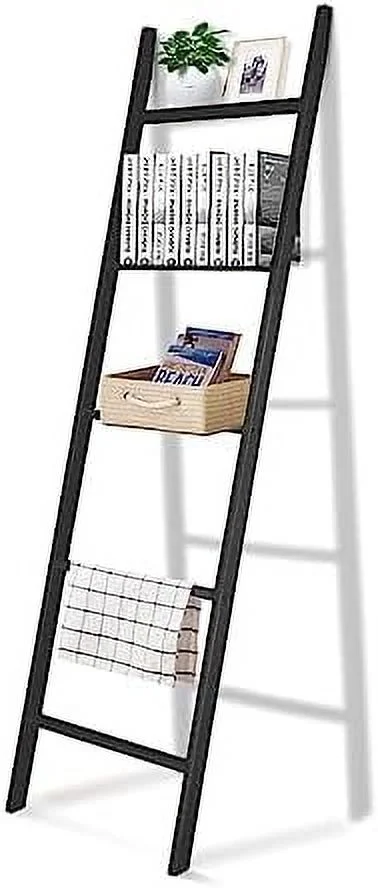 HBROLJF Blanket Ladder  Wooden Blanket Holder  Blanket Quilt Holder Rack Decorative Ladder   Blanket Ladder  Rack for The Bedroom Bathroom Home Decor  Black