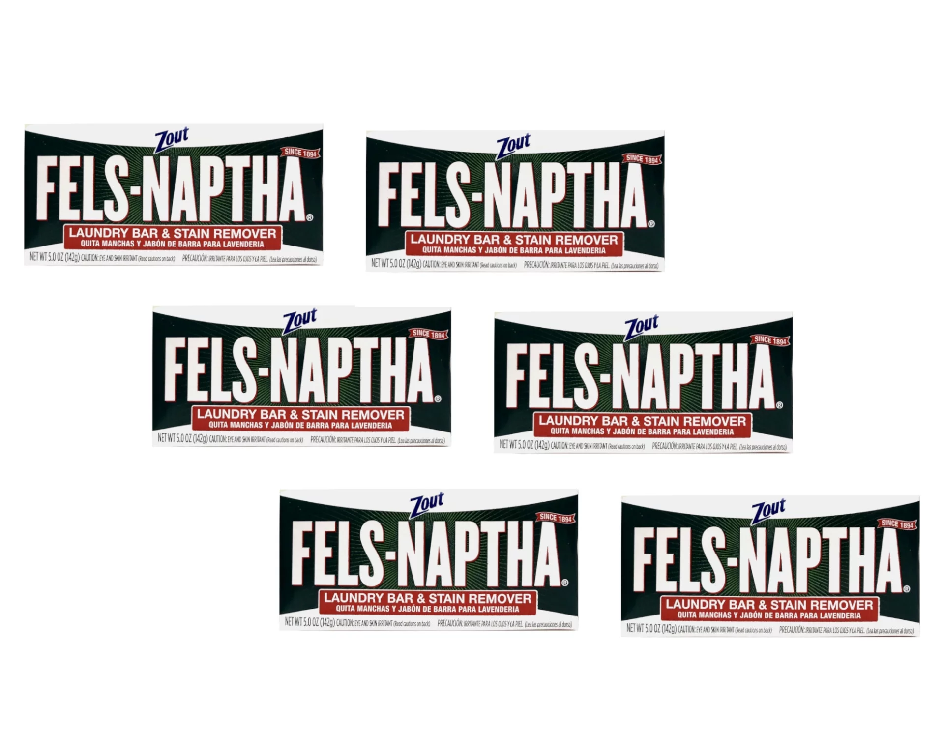 Fels-Naptha Laundry Bar 5 Oz. - Pack of 6