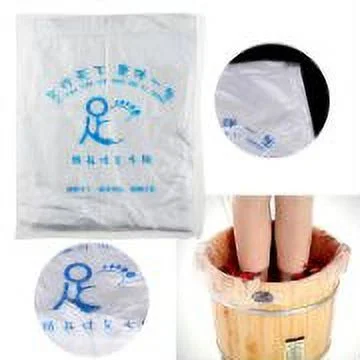 ZiSUGP 60Ps Disposable Foot Tub Liners Bath Basin Bags for Foot Pedicure Spa