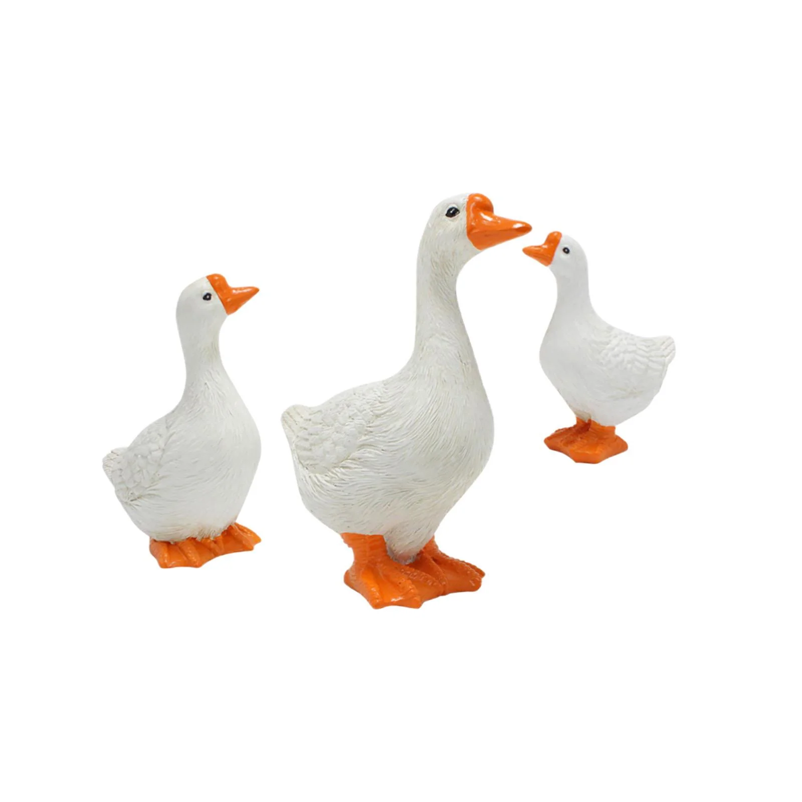 figatia Goose Sculpture Cute Resin Goose Statue Simulation Funny Ornament Animal Figurine for Indoor Outdoor Living Room Shelf Office