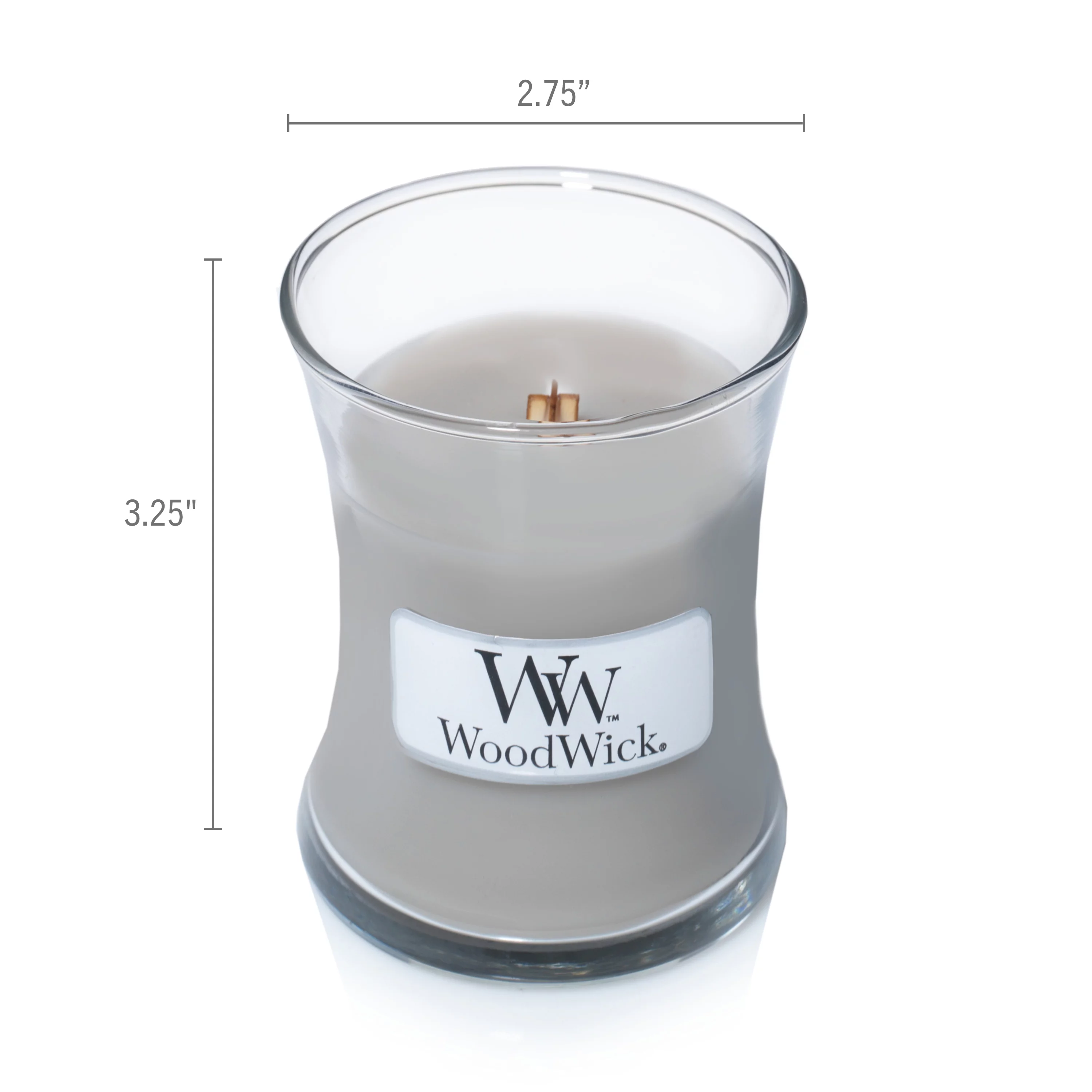 WoodWick Mini Hourglass Candle, Fireside