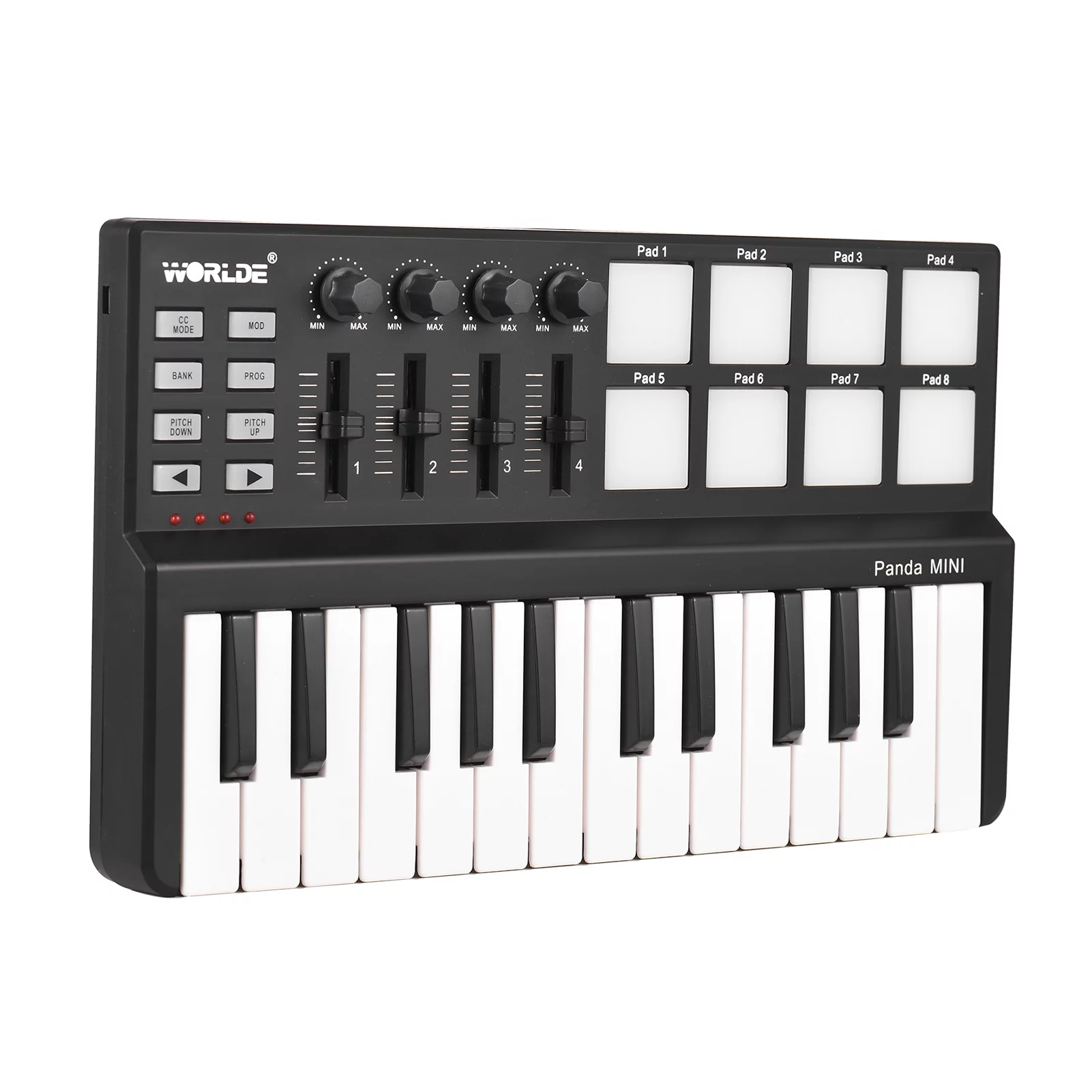 MIDI controller,Drum Pad Midi Usb And Drum Portable 25-key Usb And Drum Pad Portable 25- Usb Midi Buzhi Panda Rusuo Qisuo Portable 25-