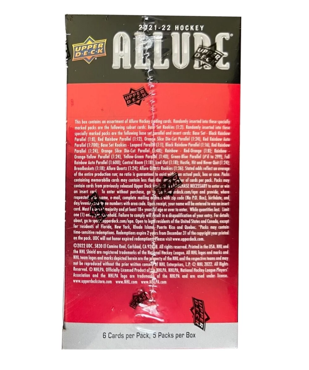 2021-22 Upper Deck Allure NHL Hockey Trading Cards Blaster Box | Exclusive 2005 Shield Parallel!