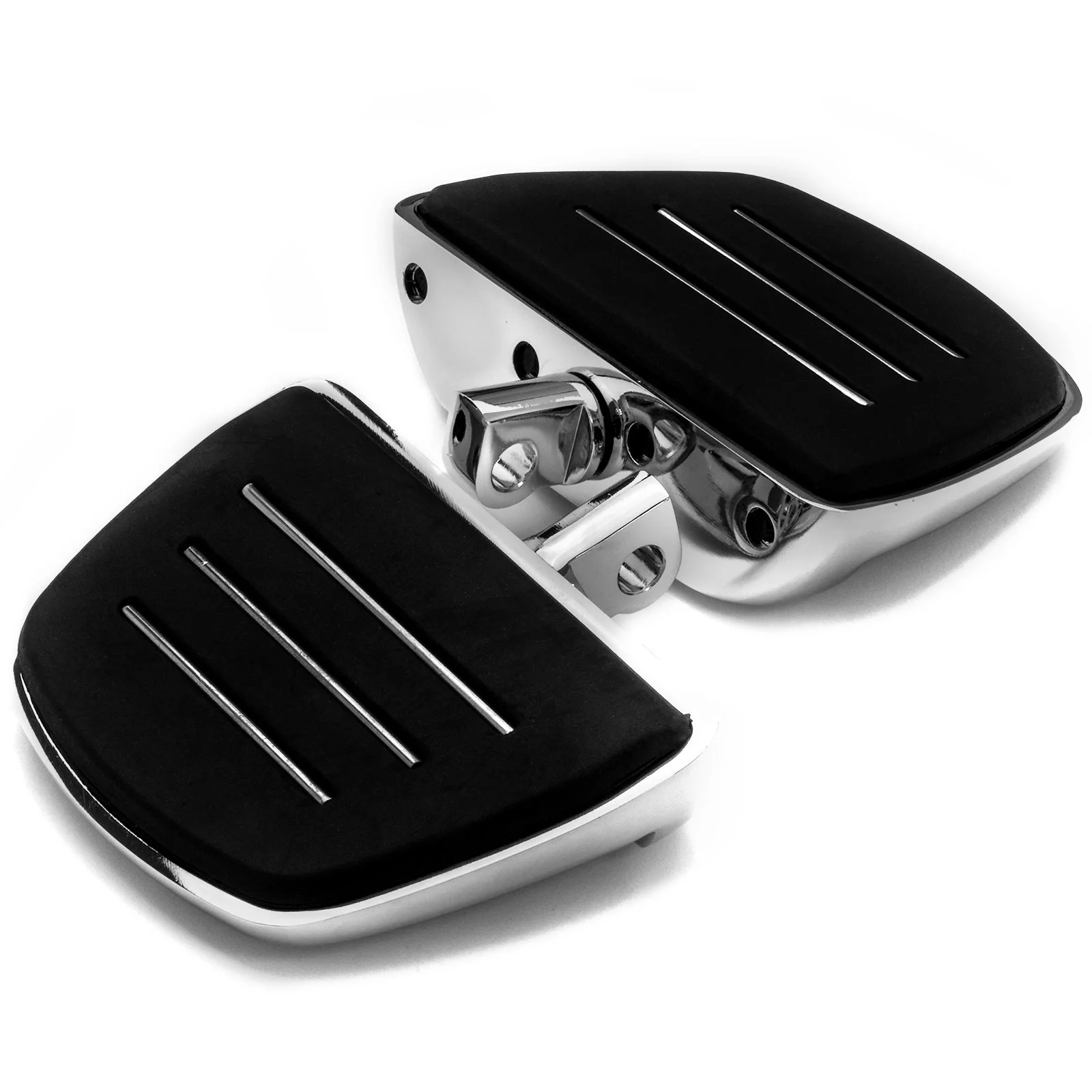 Krator Chrome Mini Board Floorboards Footpegs Compatible with 2004-2006 Harley Davidson Road King Custom EFI FLHRSI