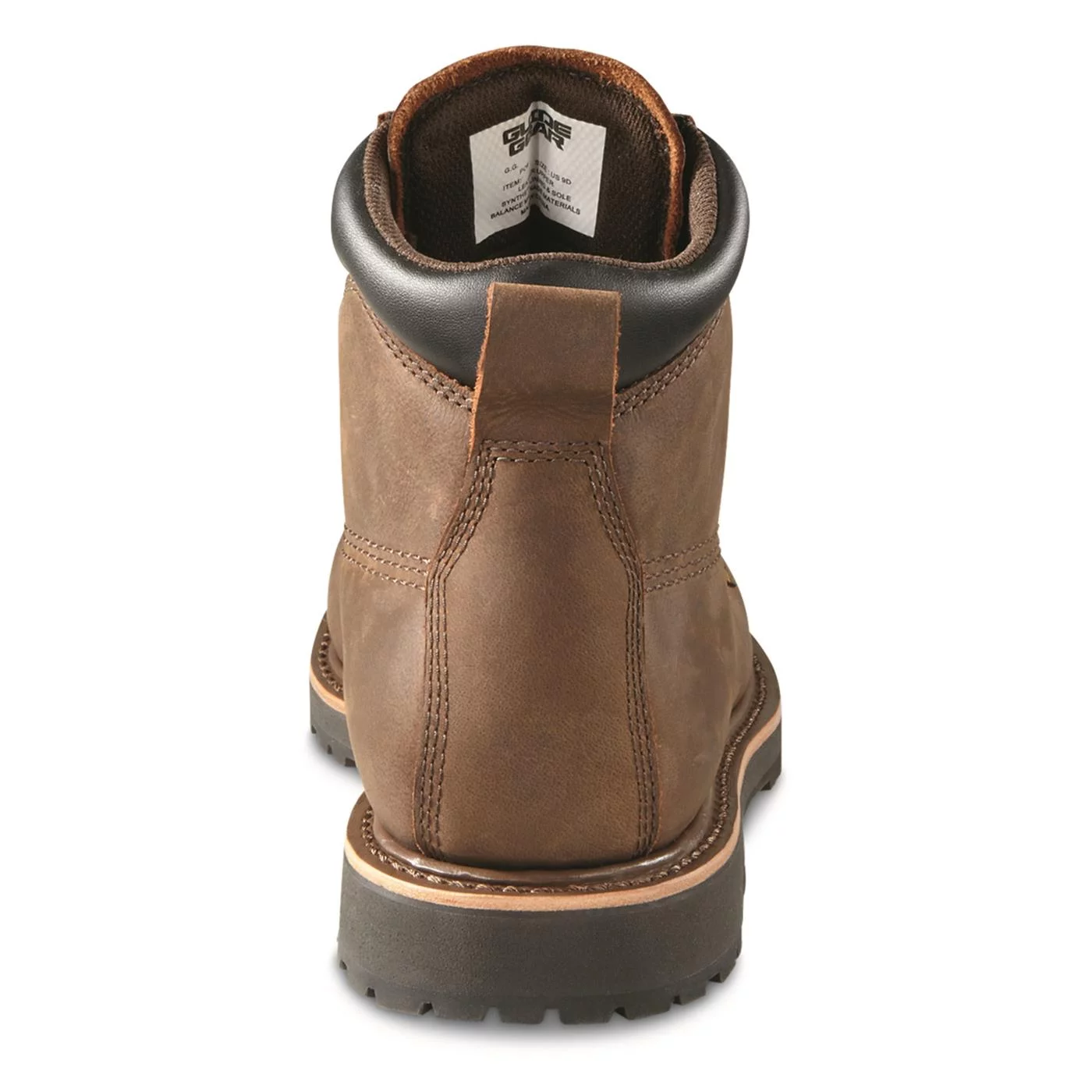 Guide Gear Rugged Timber Mens Chukka Boots Waterproof Leather Work Shoes, Moisture Wicking Insoles, Pull-On Ankle Boot