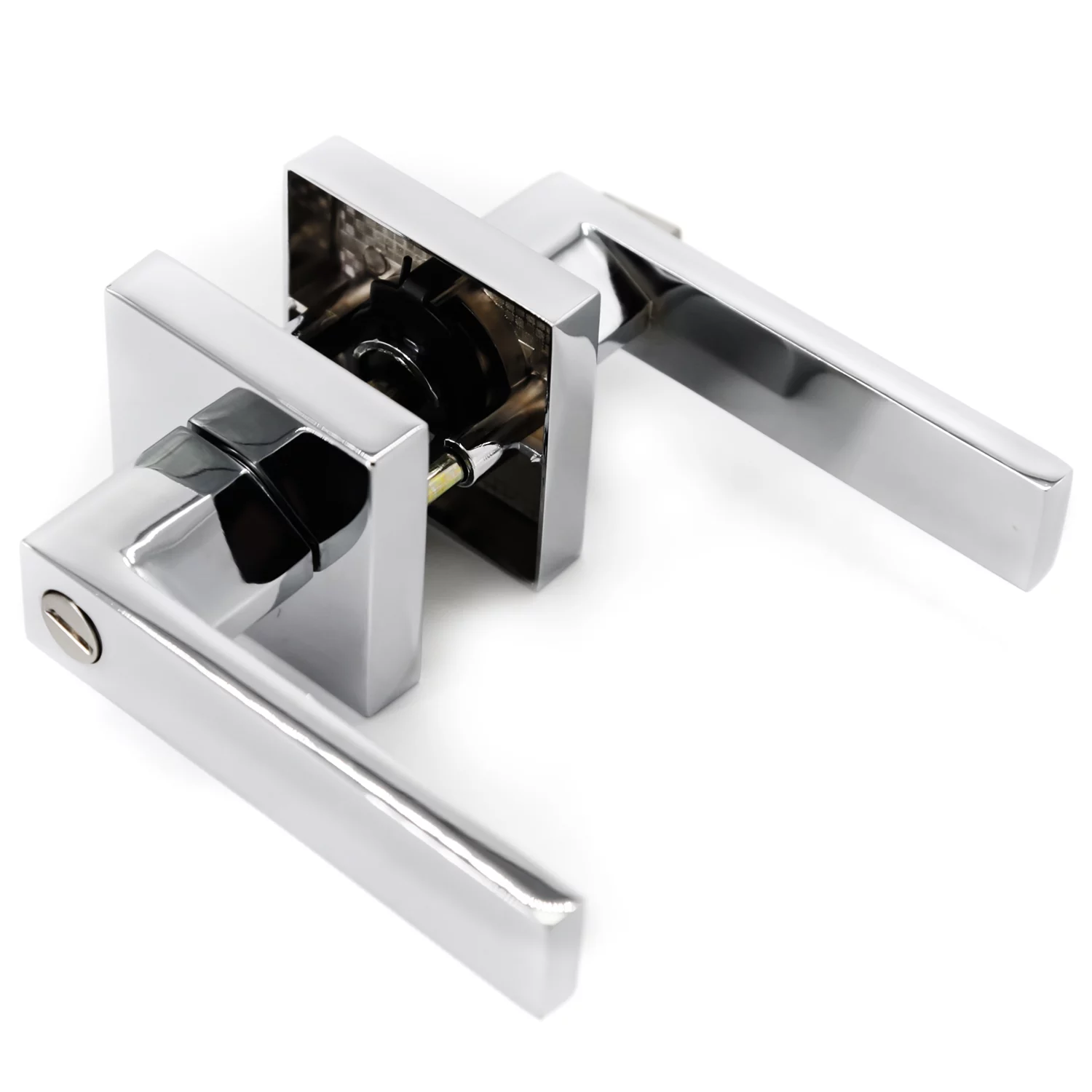 Privacy Lever Style Chrome Crown Door Handle 10 Pack by Villar Home Designs