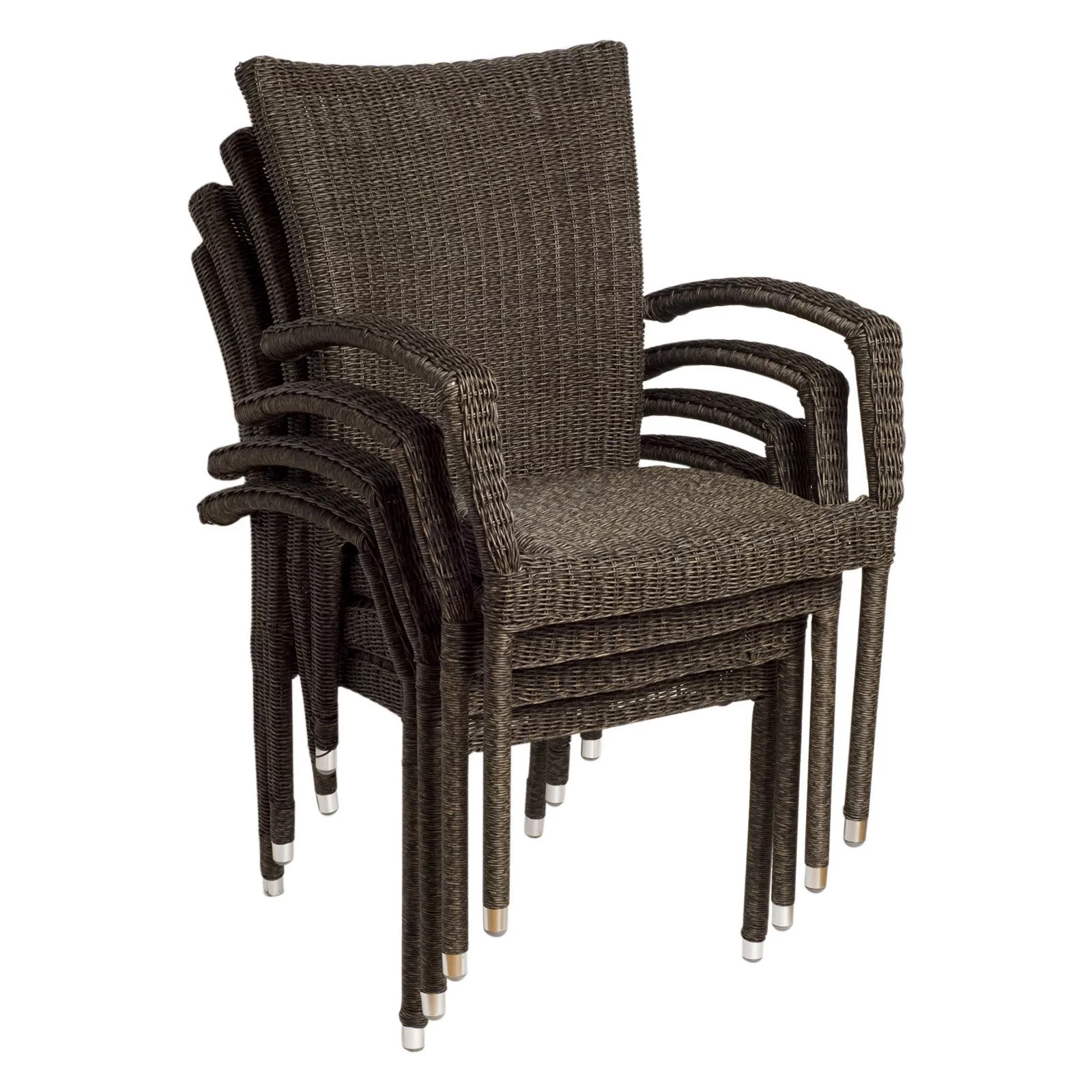 Amazonia Lemans Deluxe Oval Eucalyptus And Wicker Dining Set - Seats 6