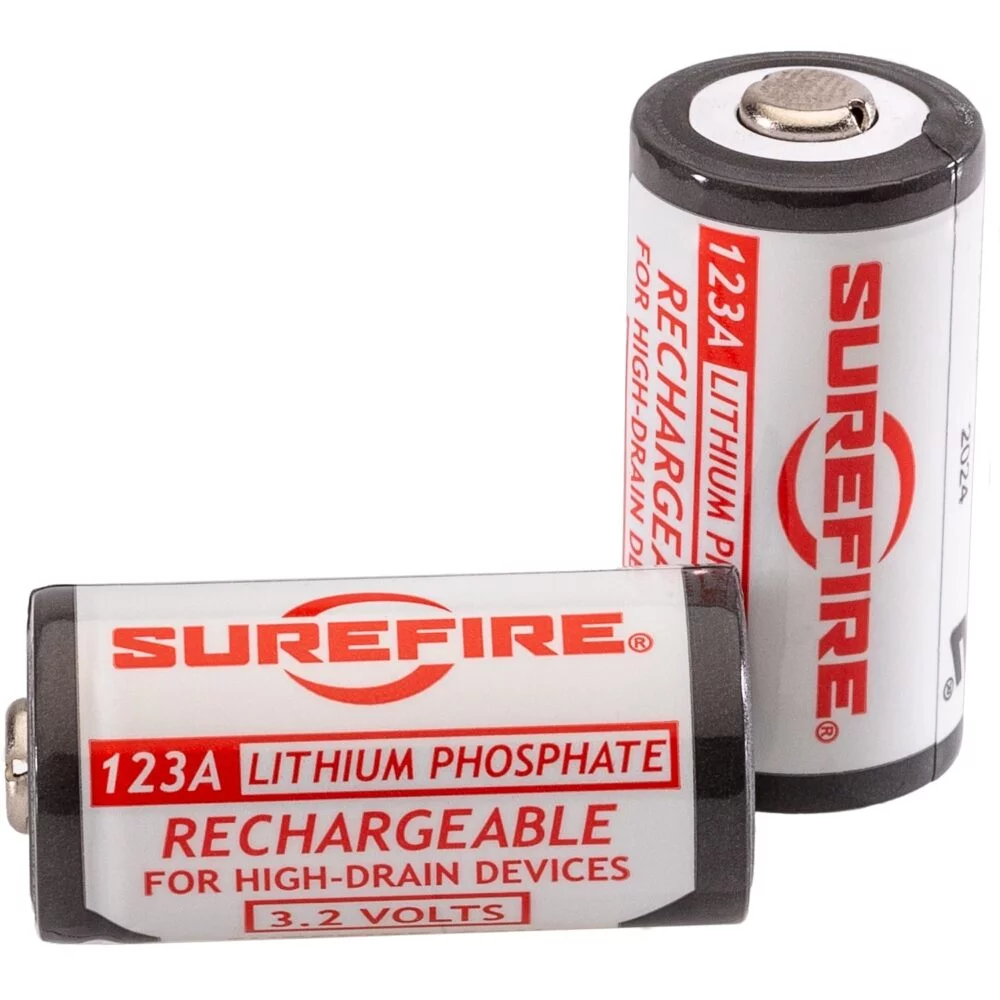 Surefire 123A Rechargeable Batteries Includes Charger SFLFP123-KIT