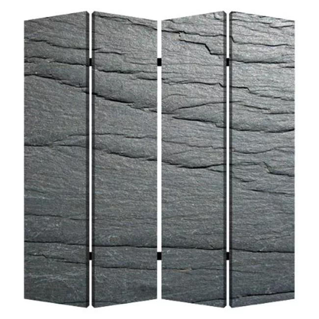 Screen Gems  Black Slate Room Divider- 4 Panel