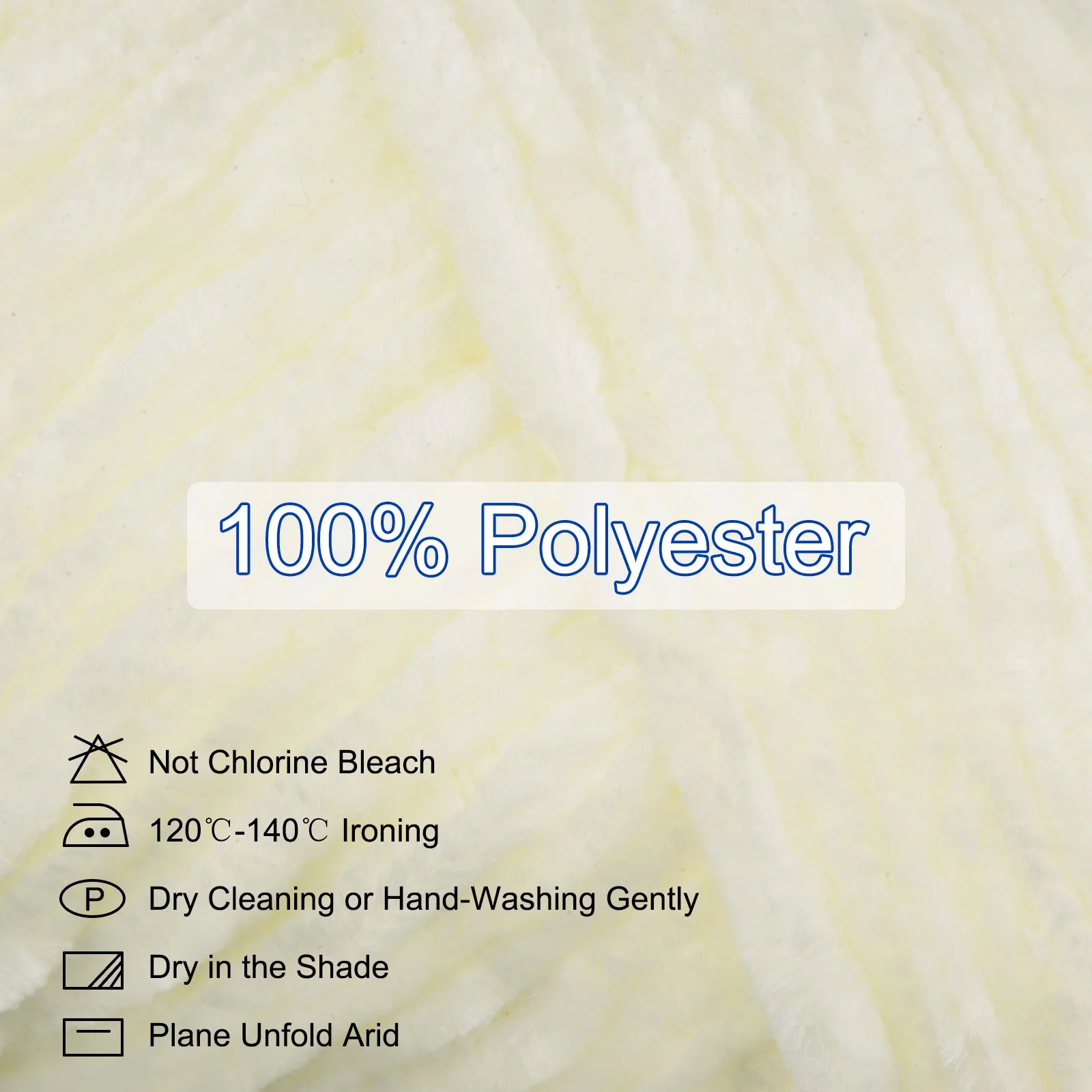 Uxcell 3 Skeins Chenille Yarn Soft Blanket Yarn 3x100gr/3.5oz (3x131yds) Polyester Velvet Knitting Cream