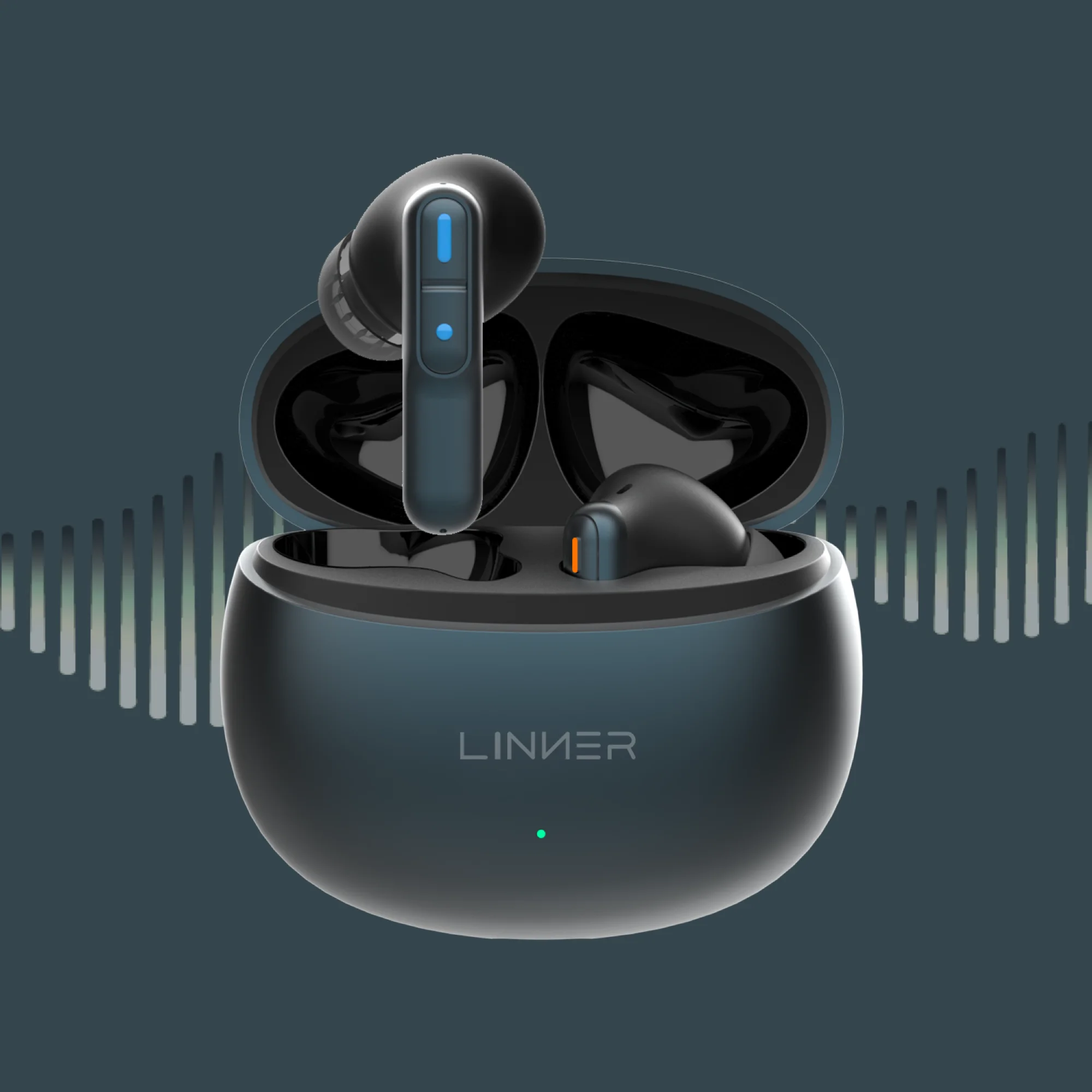 LINNER - Nova Lite Bluetooth Hearing Aids with Noise Canceling and Volume Control - Blue