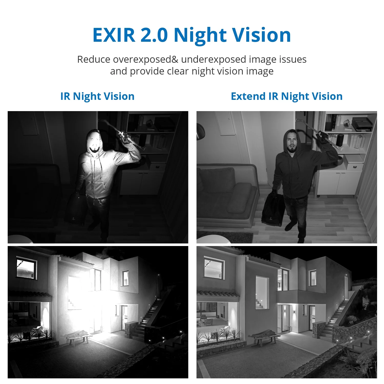 SANNCE 4CH 1080P 5in1 DVR Home Video Surceillance 4Pcs 2.0MP Night Vision Security Camera System 1TB HDD,Wired CCTV