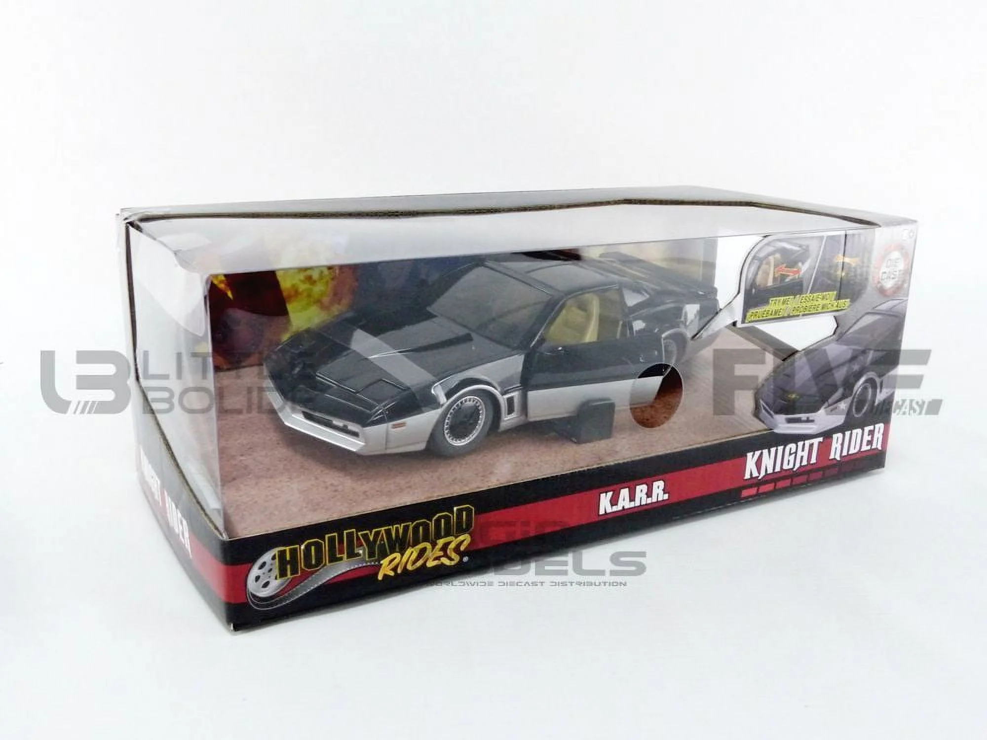 Jada Toys Hollywood Rides Knight Rider K A R 1982 Pontiac Firebird 1 24 Diecast Vehicle with Light Up Feature