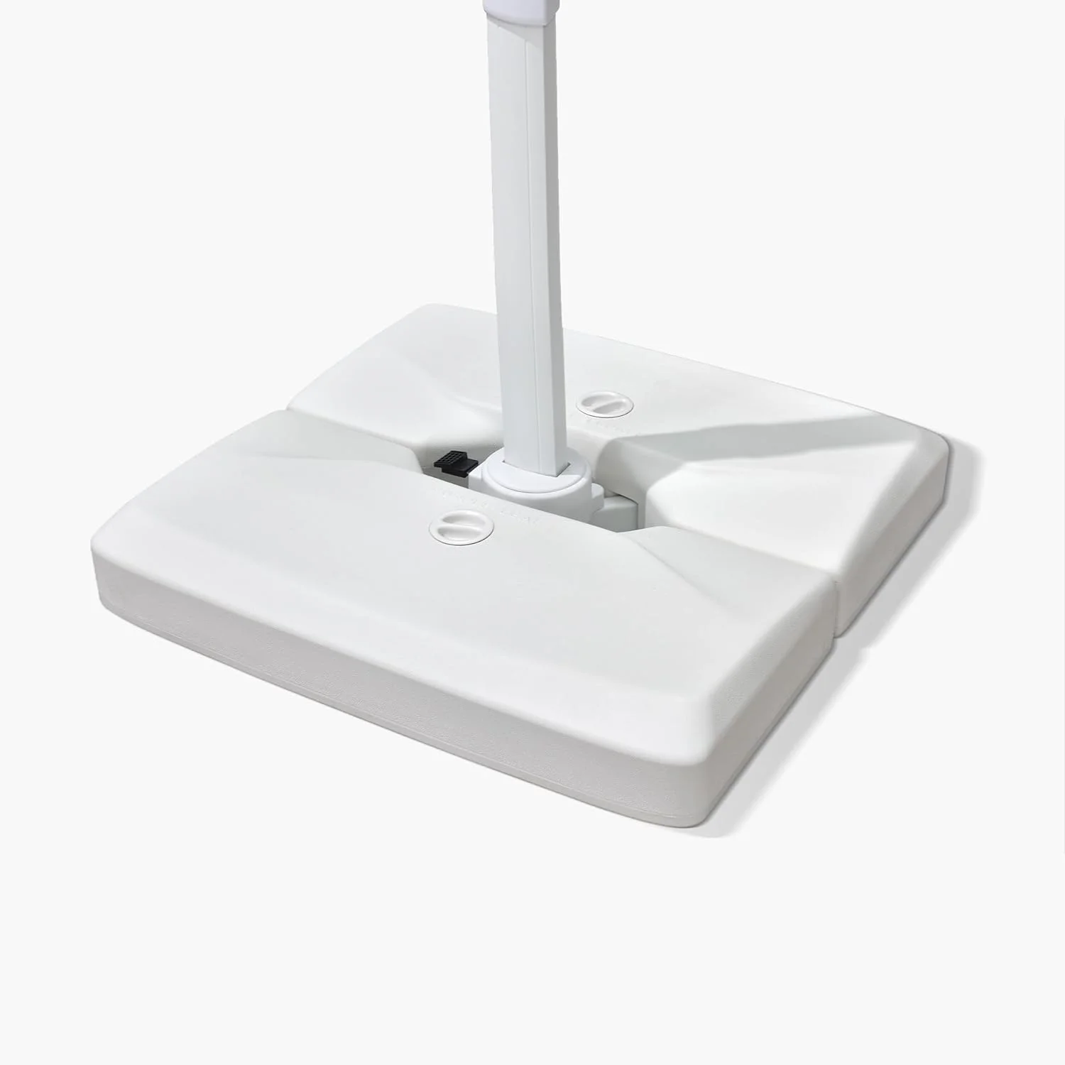 PURPLE LEAF 220 lbs Cantilever Umbrella Base, Heavy-Duty Outdoor Stand with 3D Design for Single Top Umbrellas - White