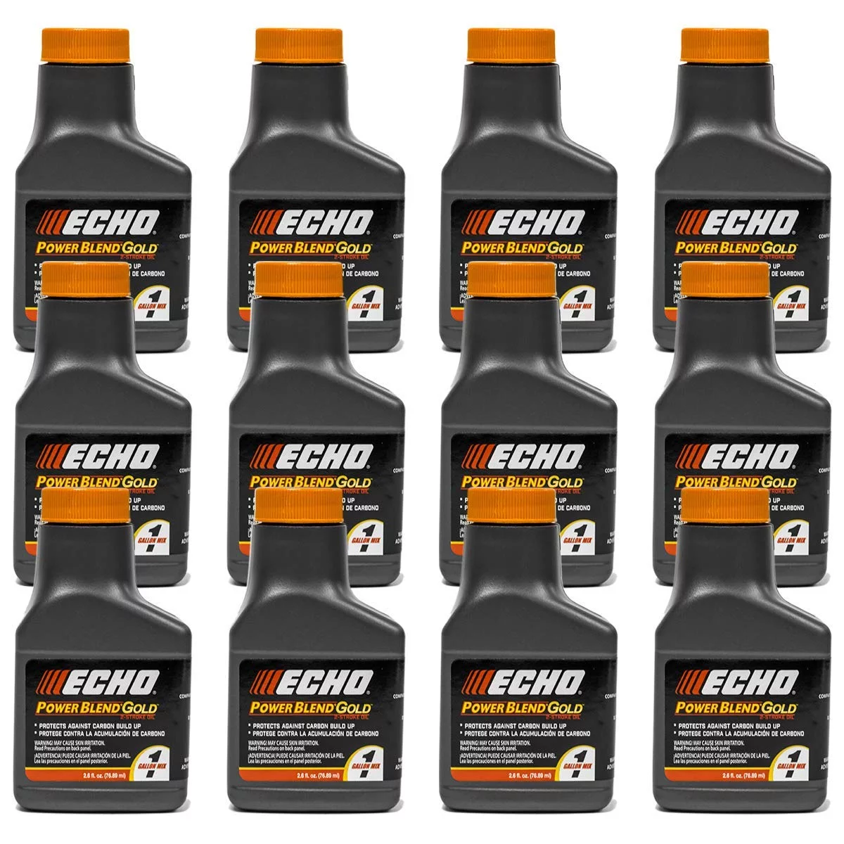 Echo 12 Pack of Genuine OEM Power Blend Ultimate 2-Stroke Oil # 6450001-12PK