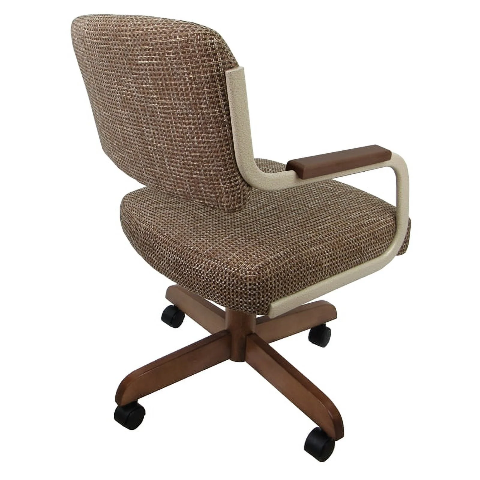 Pemberly Row Swivel Tilt Kitchen Caster Chair with Wheels - Beige Moca