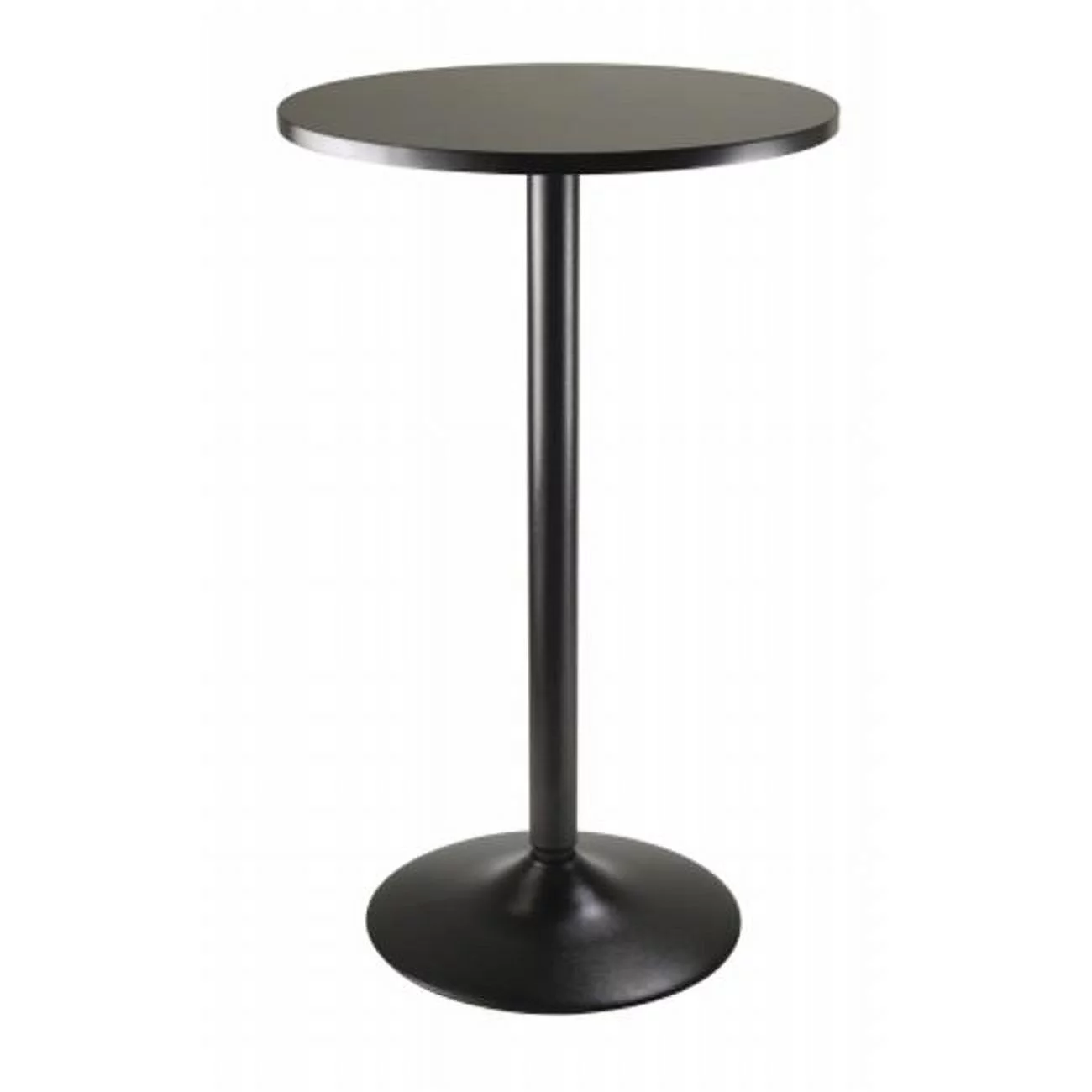 Pub Table Round Black MDF Top with Black leg and base