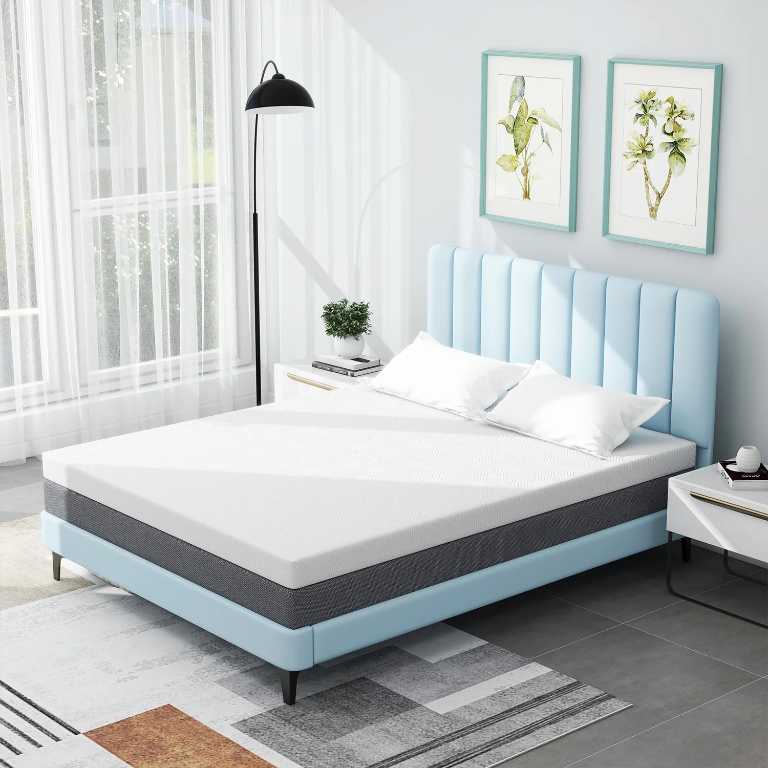 3 Inch King Size Cool Gel Memory Foam Mattress Topper with Removable Soft Cover