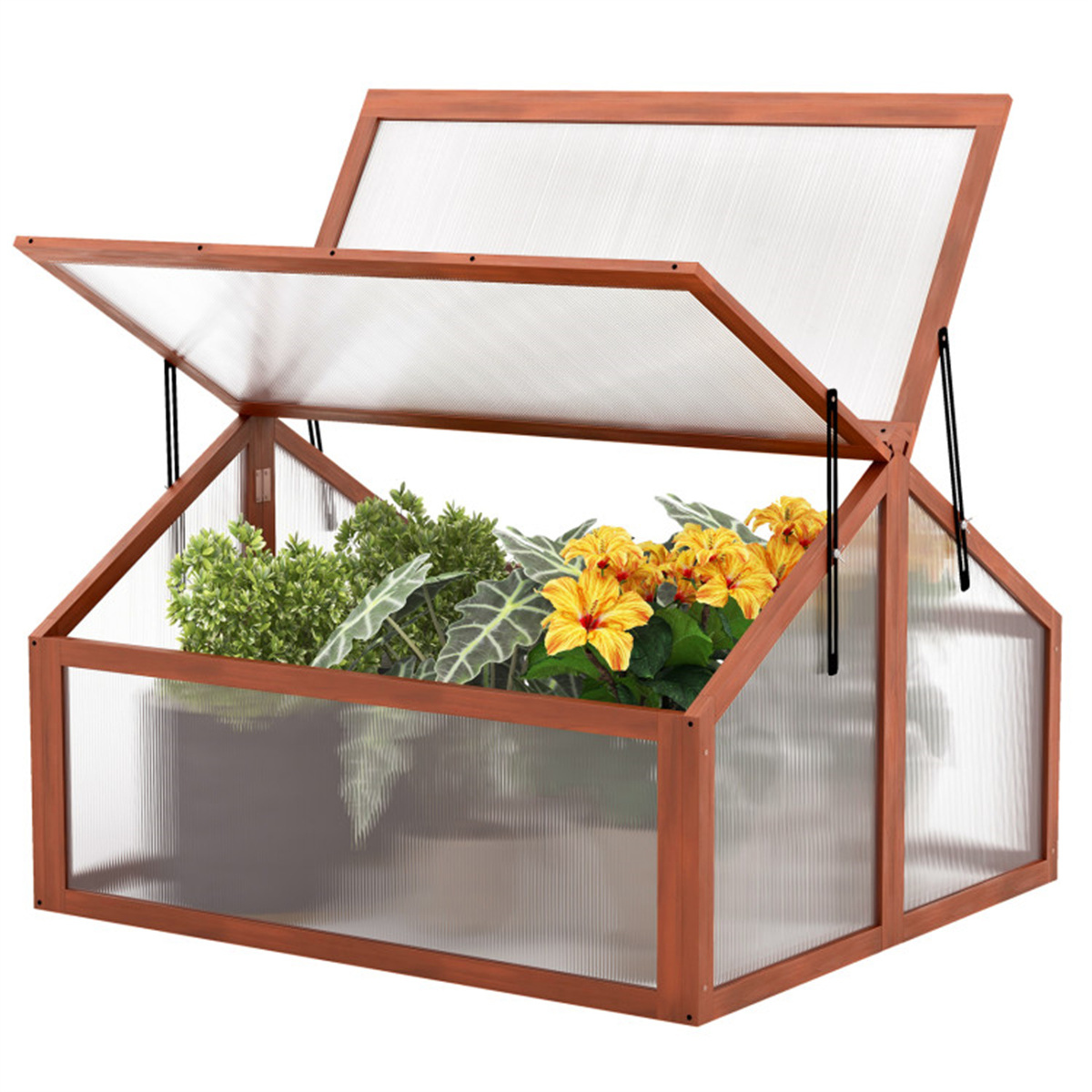 Outsunny Box Garden Wooden Greenhouse 35.5