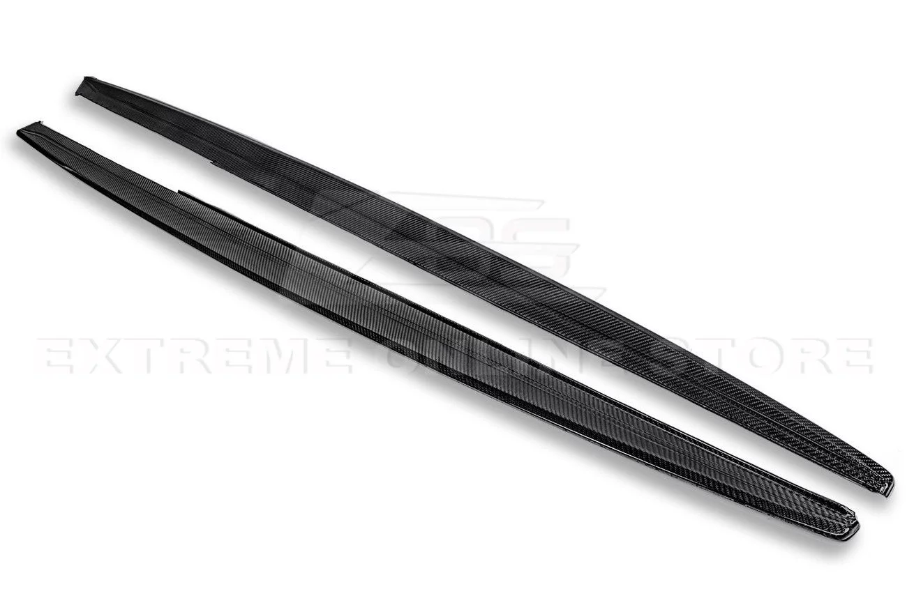 Replacement for 2012-2018 BMW F30 F31 3-Series M-Sport Models | EOS M Performance Style Carbon Fiber Side Skirts Rocker Panels Extension&nbsp;