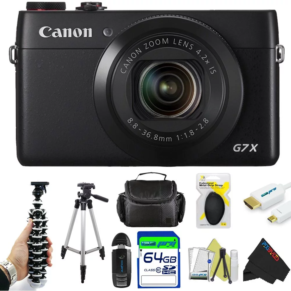 Canon PowerShot G7 X Digital Camera + Pixi-Advanced Accessory Bundle