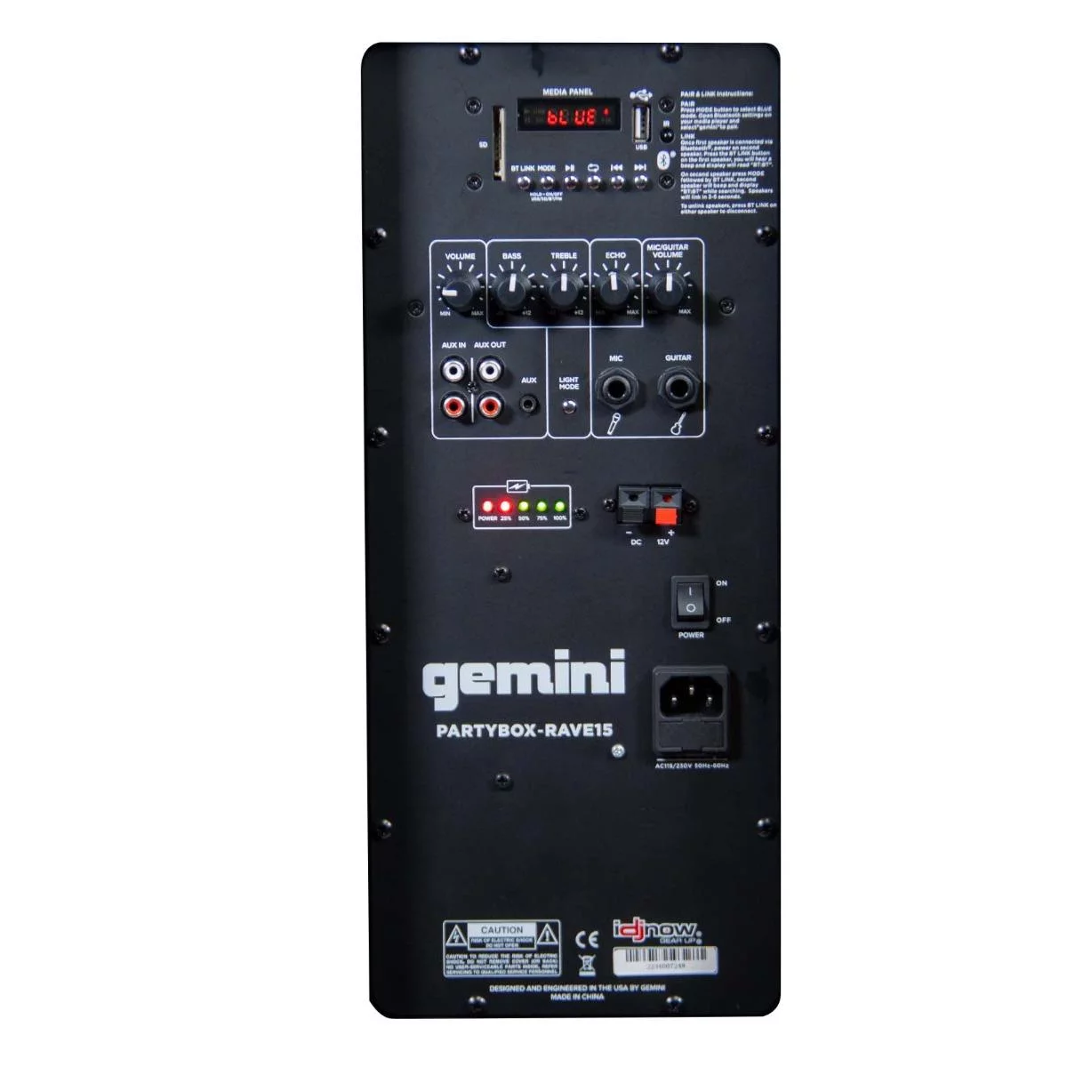 Gemini PartyBox Rave15 15