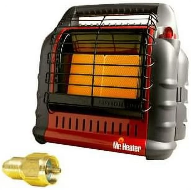 Portable Big Propane Heater With Propane Refill Adapter Bundle (2 Items)