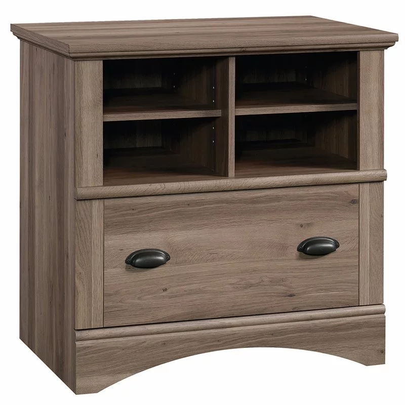 (Set of 2) 1 Drawer Lateral File Cabinet in Salt Oak