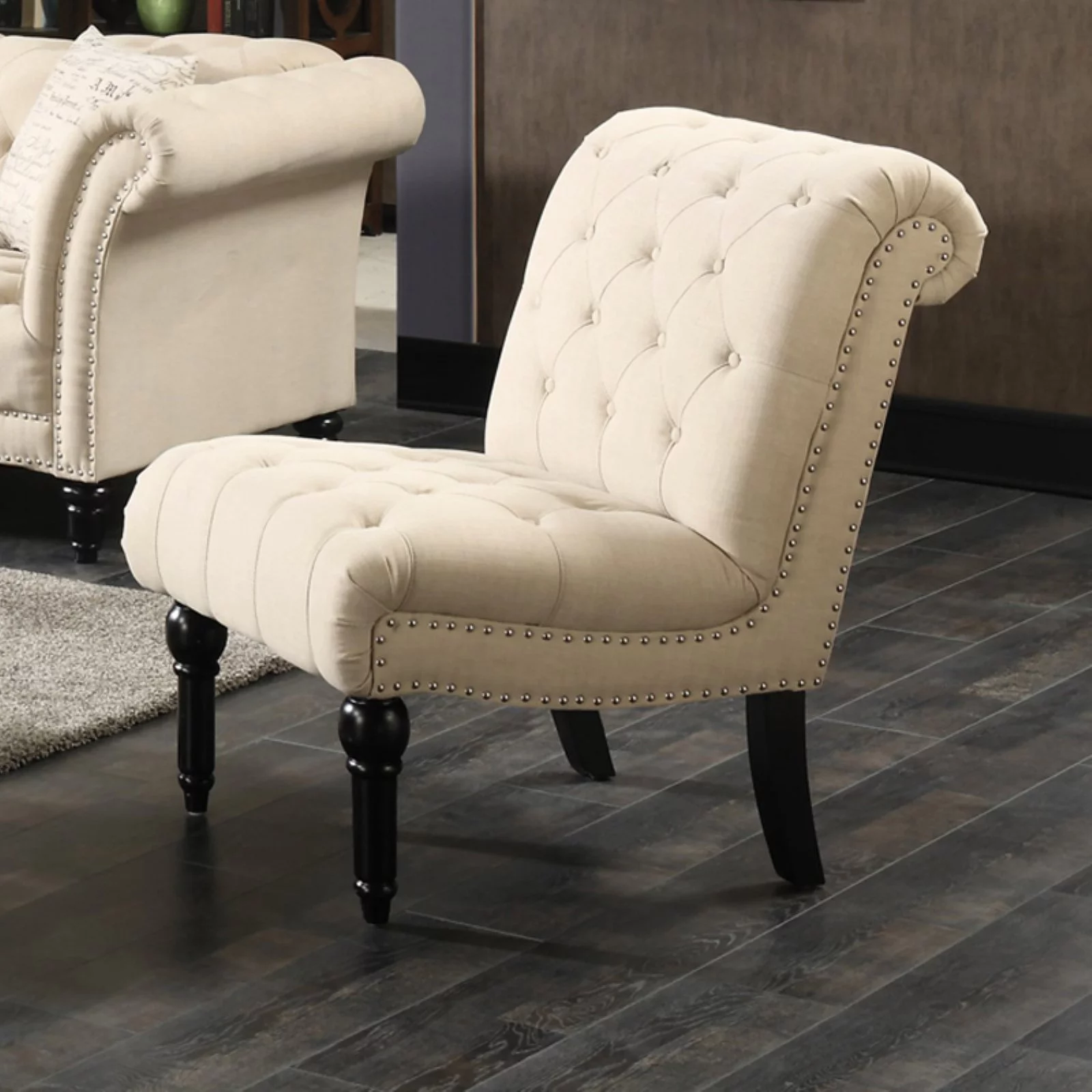 Picket House Furnishings Twine Armless Upholstered Accent Chair