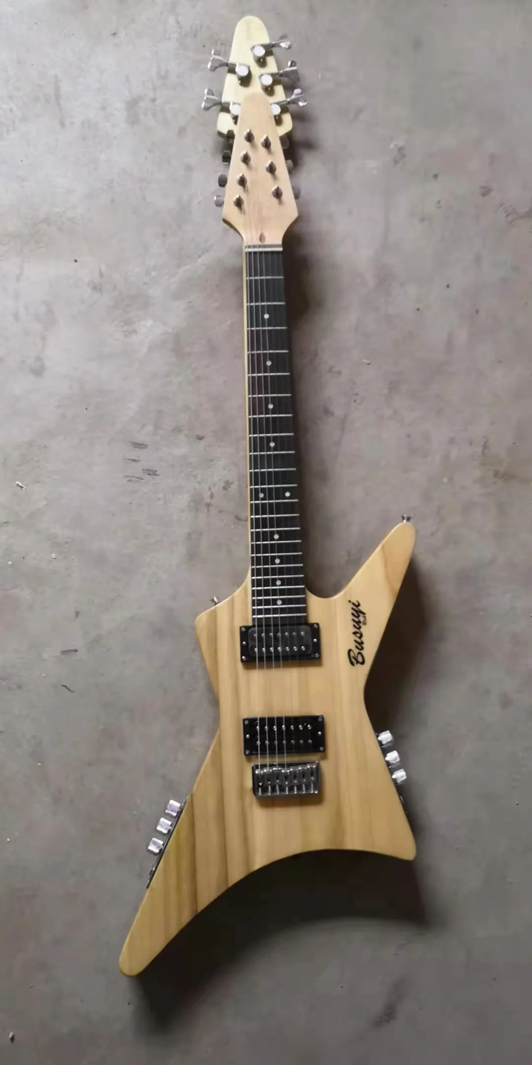 5 String Bass/ 7 String Lead Double Neck Busuyi Guitar Right (Natural) All levels