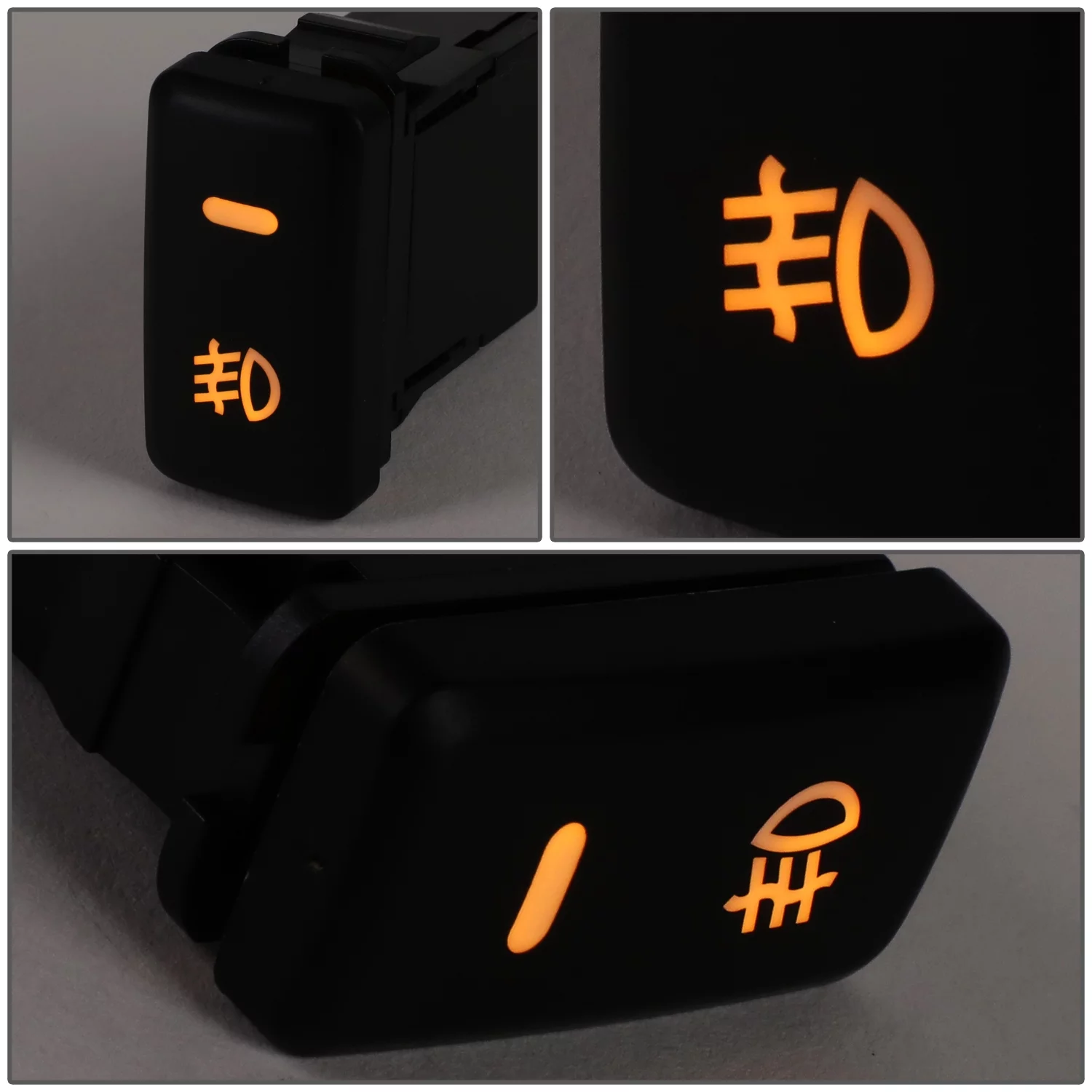 DNA Motoring FLSW-001 For 2005-2022 Toyota Sequoia Solara Tacoma Tundra OE Style Dash Mounted Fog Light Lamp Switch with Wiring Harness