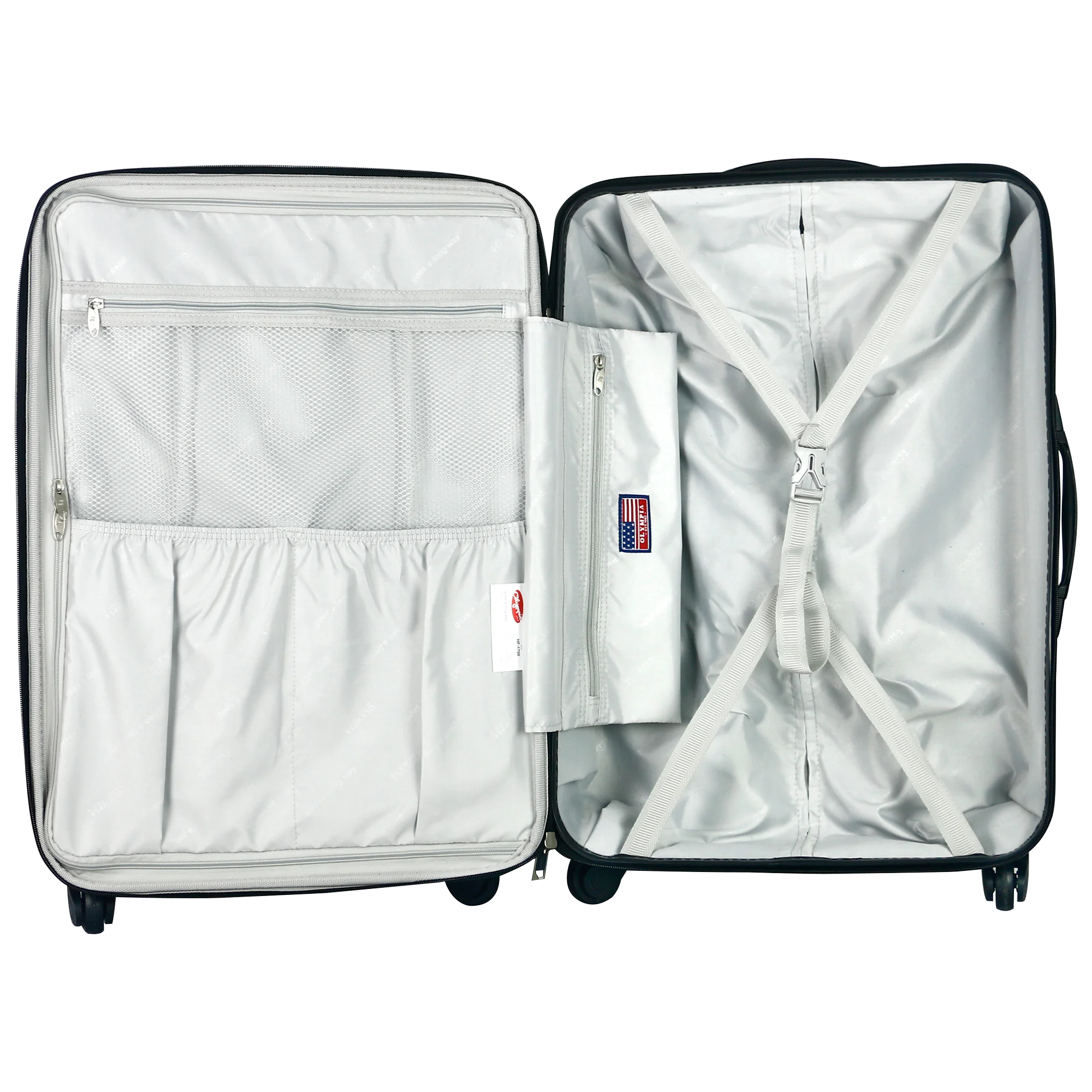 Olympia USA Lancer 3-Piece Expandable Hardside Luggage Set (Scarlet)