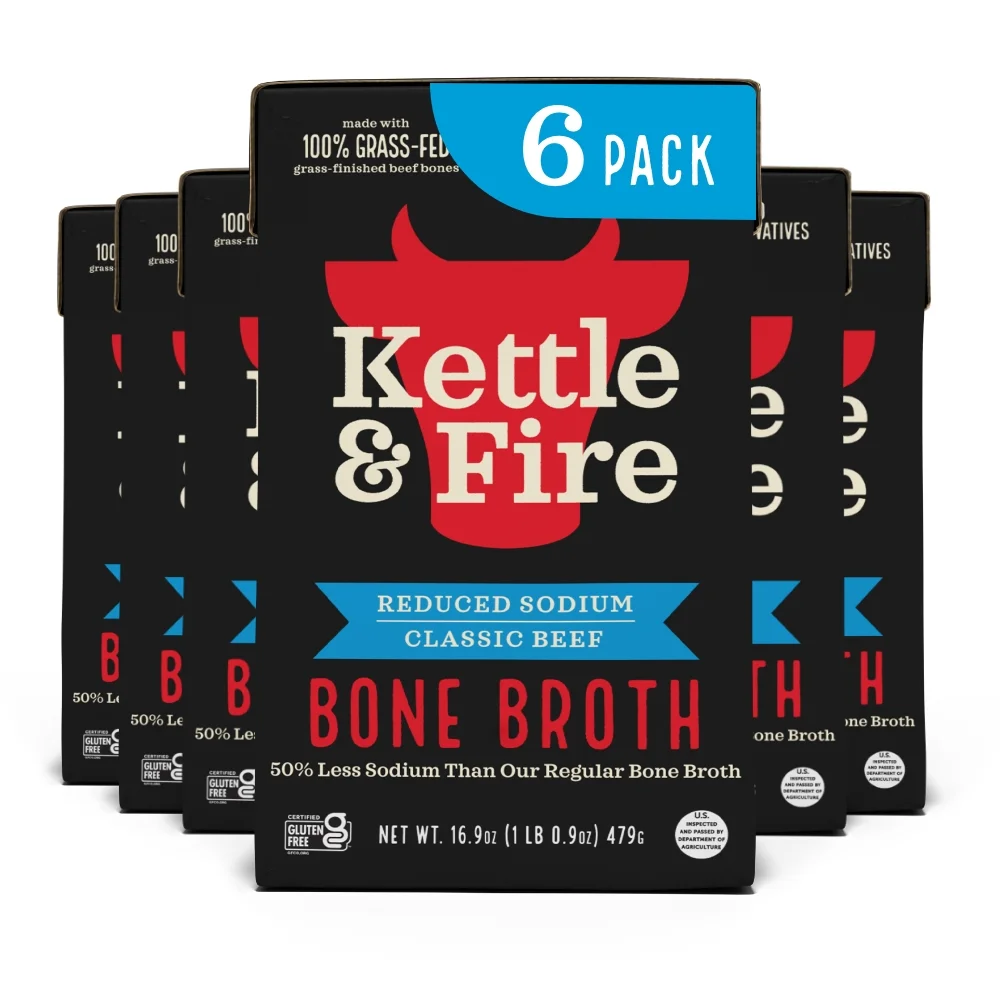 6 Pack: Reduced Sodium Beef Bone Broth