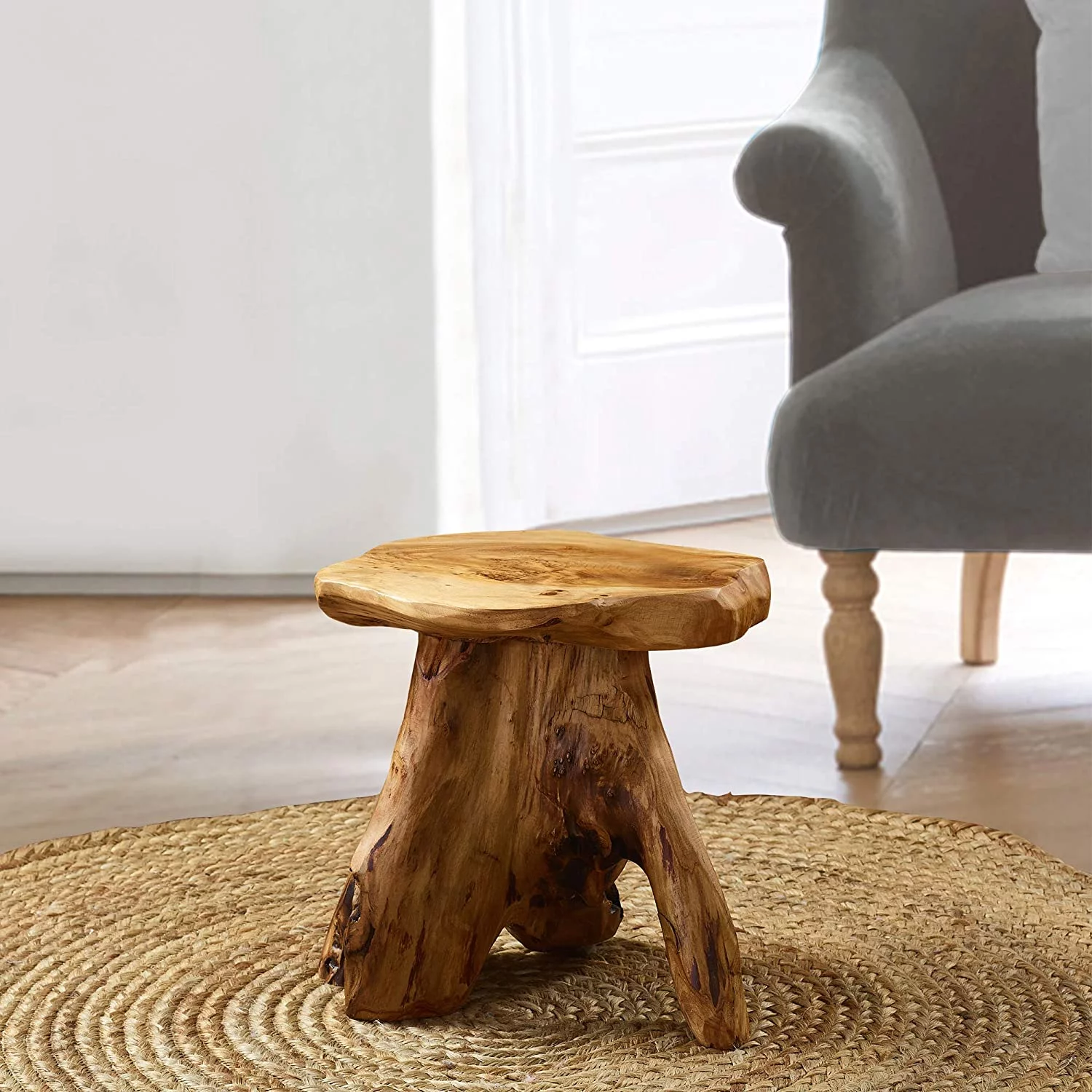 Cedar Roots Mushroom Stool Natural Wood Side Table 12