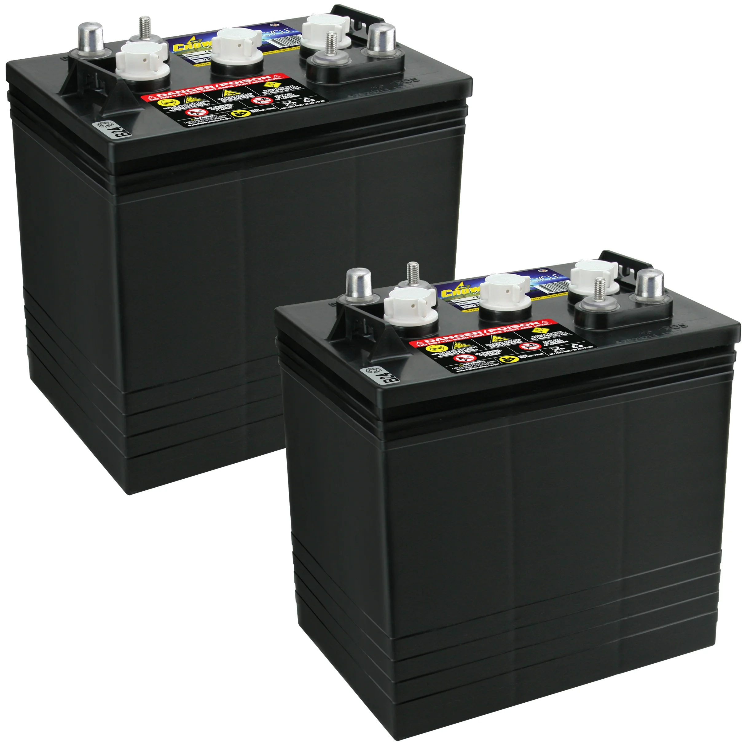 Crown Replacement for Trojan T105 6 Volt Battery - 2 Pack