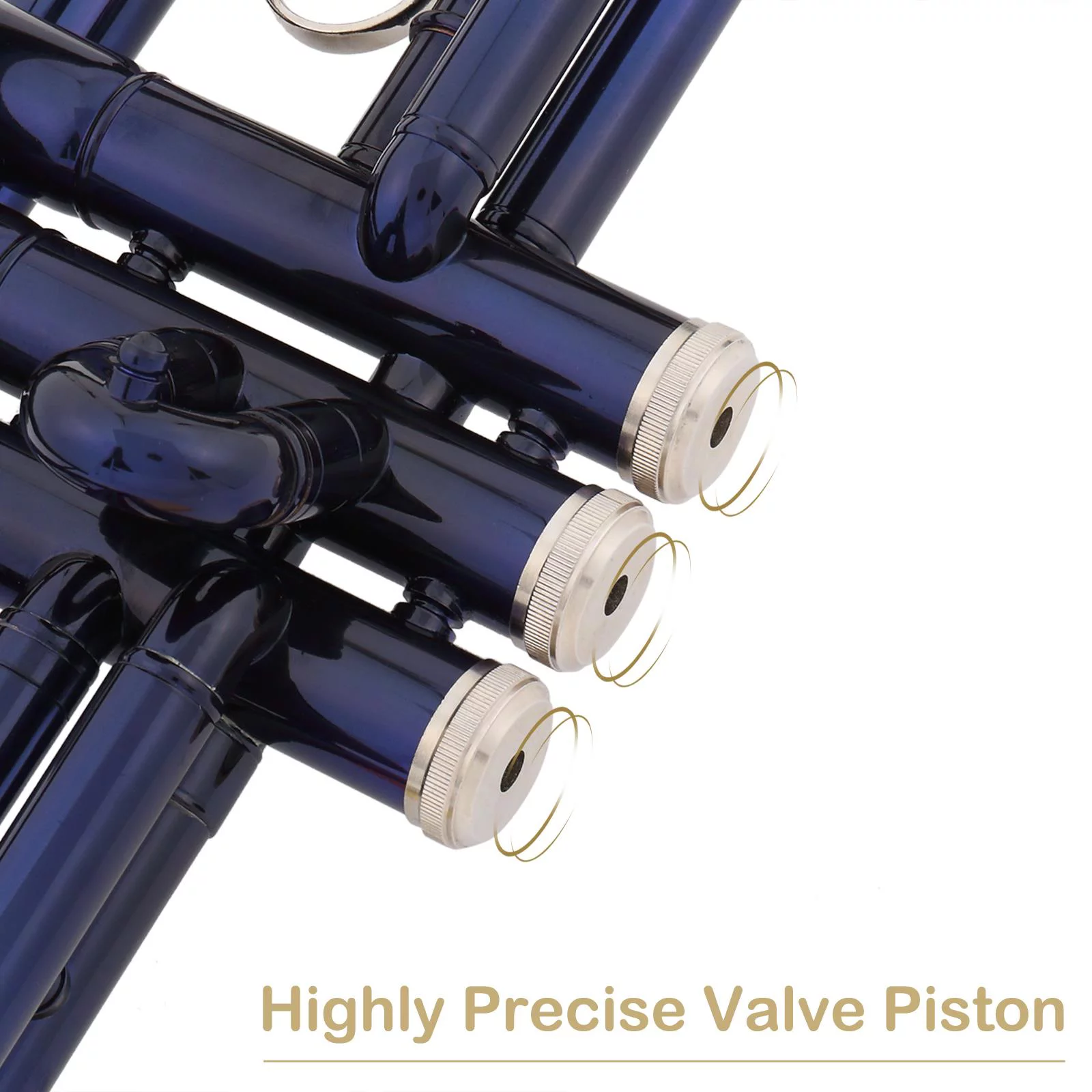 UBesGoo Bb Beginner School Band Trumpet with Mouthpiece Case Blue Green Purple