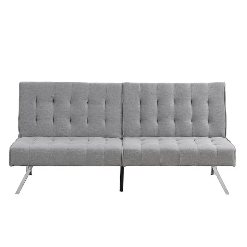 DremFaryoyo WOOD FRAME  STAINLESS LEG  FUTON  SOFA BED GREY