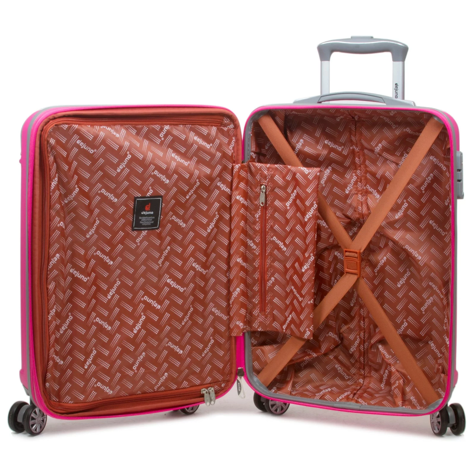 Dejuno Kingsley New Generation 3-Piece Hardside Spinner Luggage Set - Black