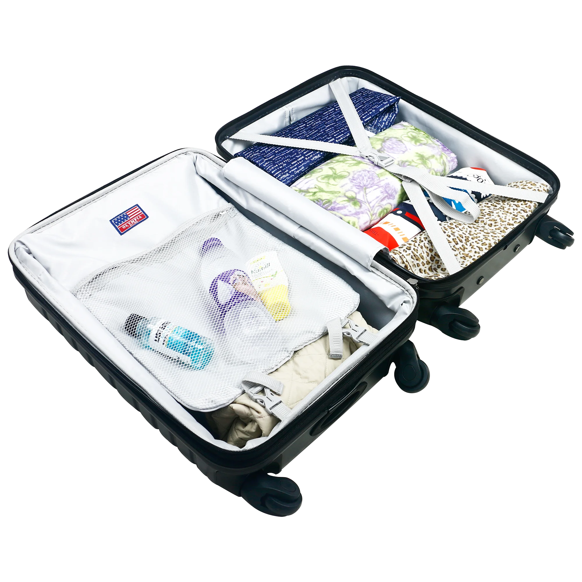 Olympia USA Lancer 3-Piece Expandable Hardside Luggage Set (Scarlet)