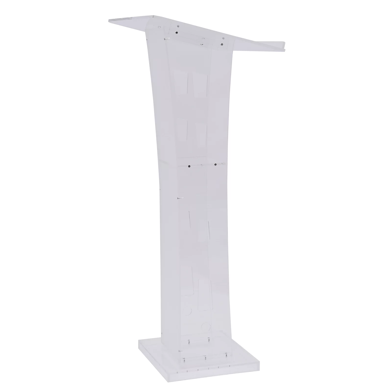 YIYIBYUS Conference Pulpit Acrylic Podium Clear Church Lectern Office School Transparent Podium