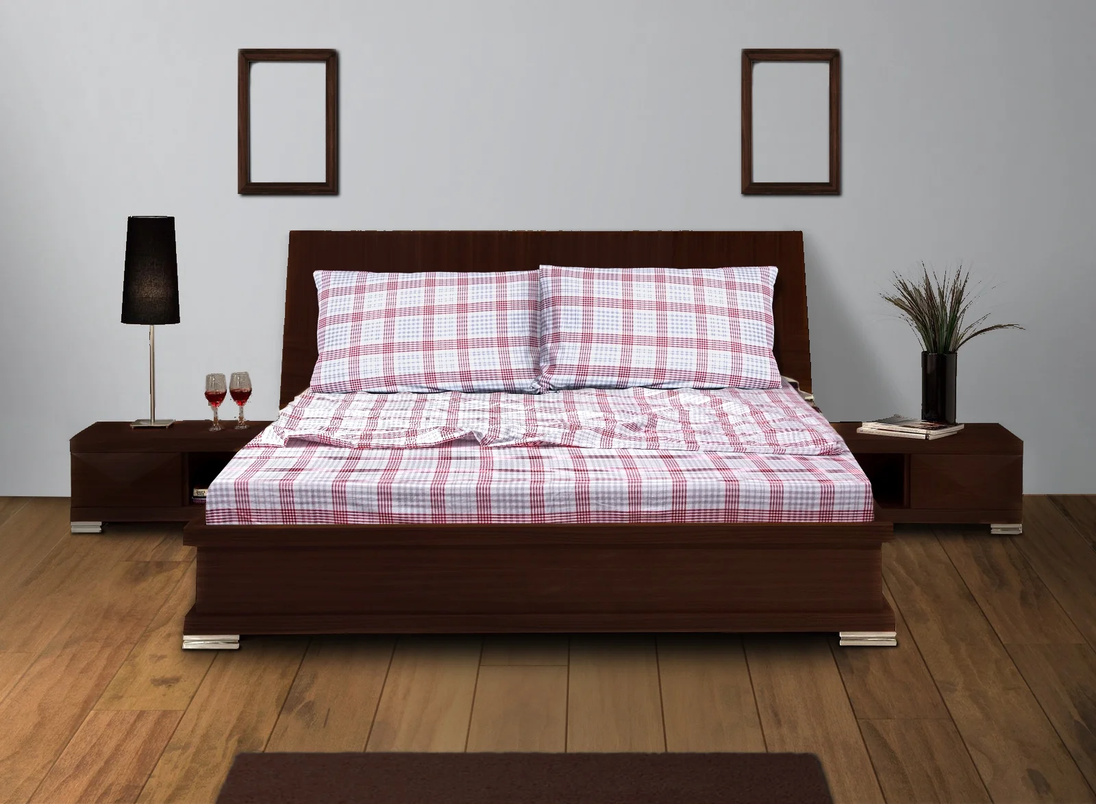 Dearfoams 100% Cotton Flannel Super Soft Sheet Sets, Cambria Plaid, King