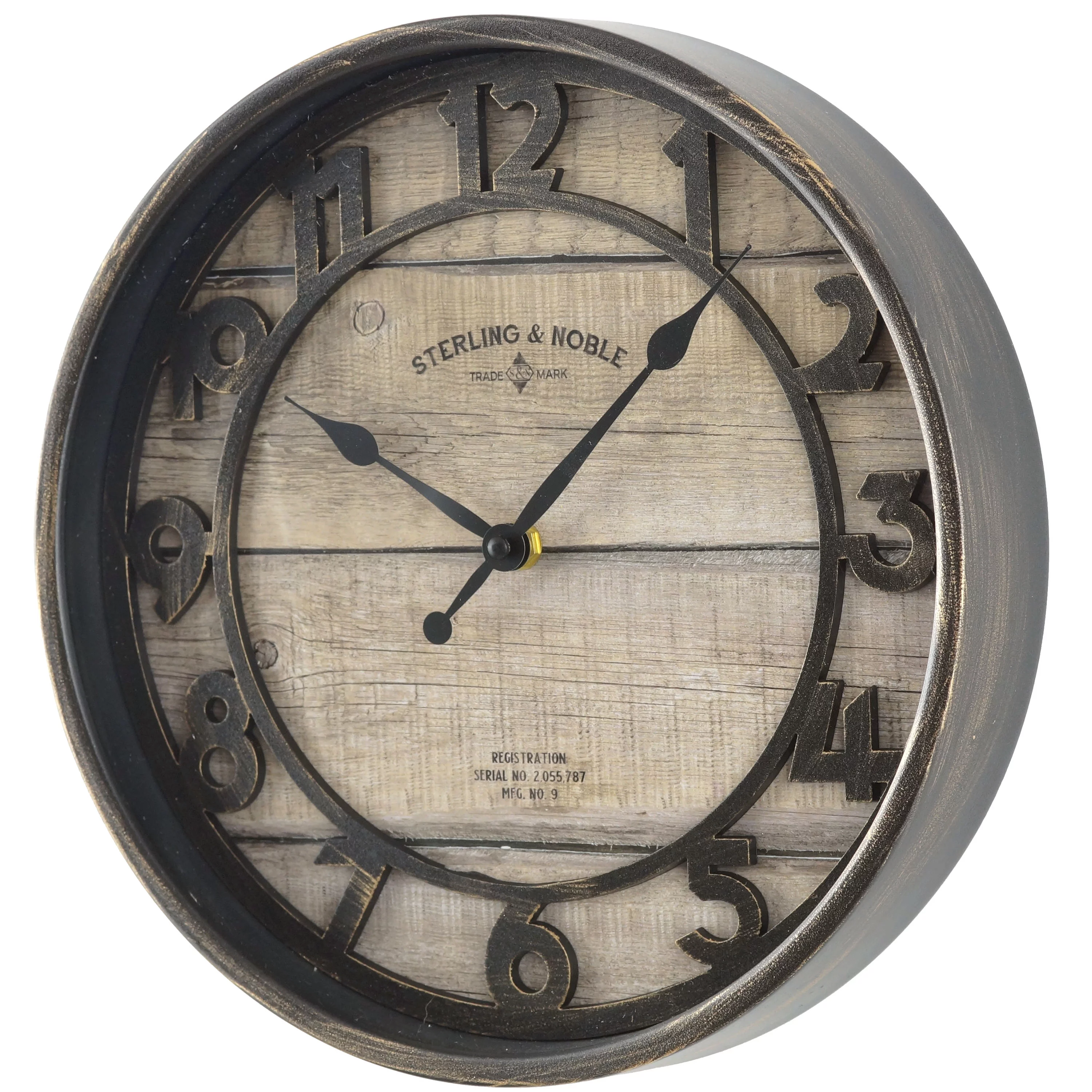Better Homes & Gardens Rustic Bronze Metal Clock